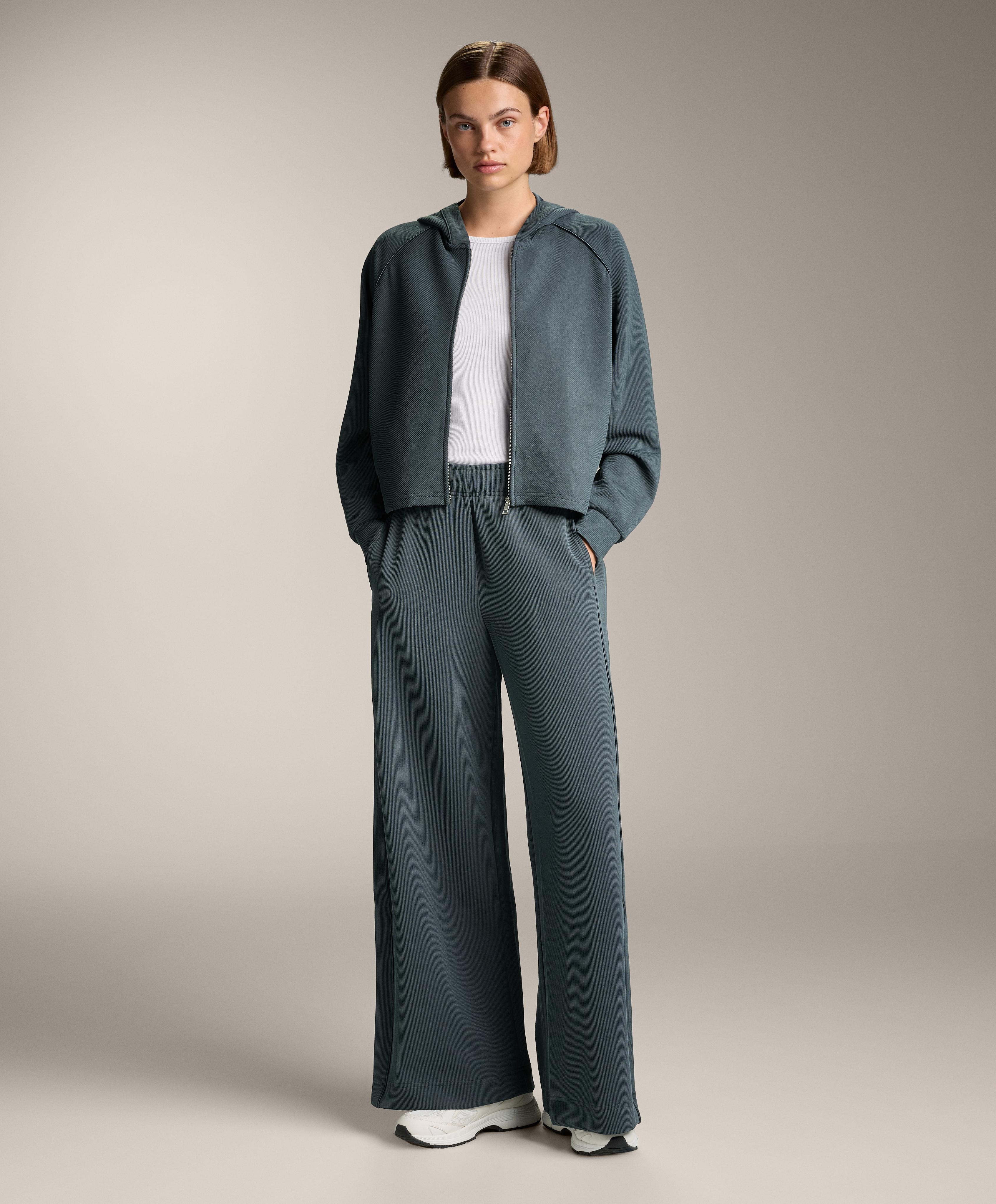 Blue straight rib total look 29% modal