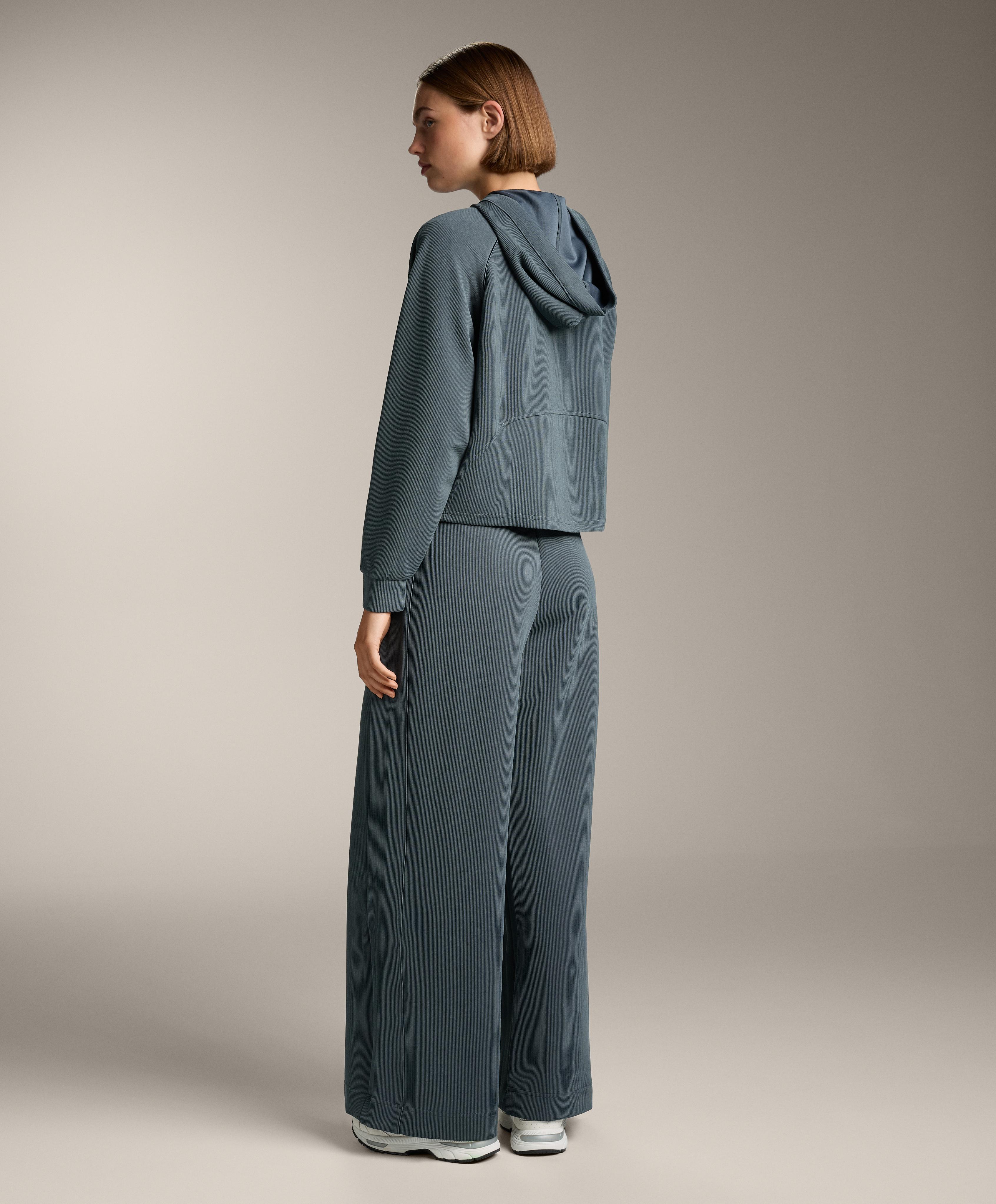 Blue straight rib total look 29% modal
