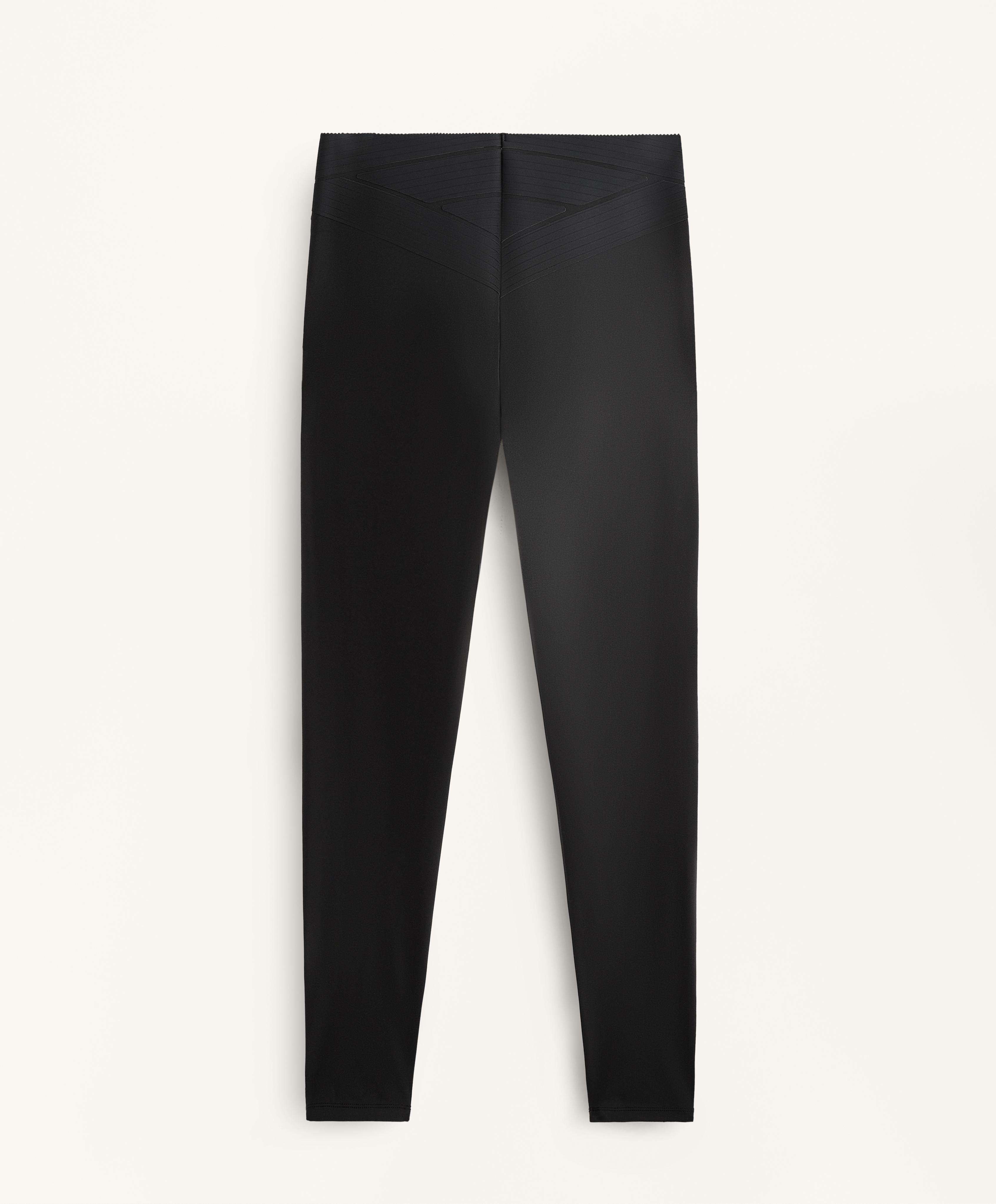 Ankle-length high rise Compressive core control block leggings 65 cm