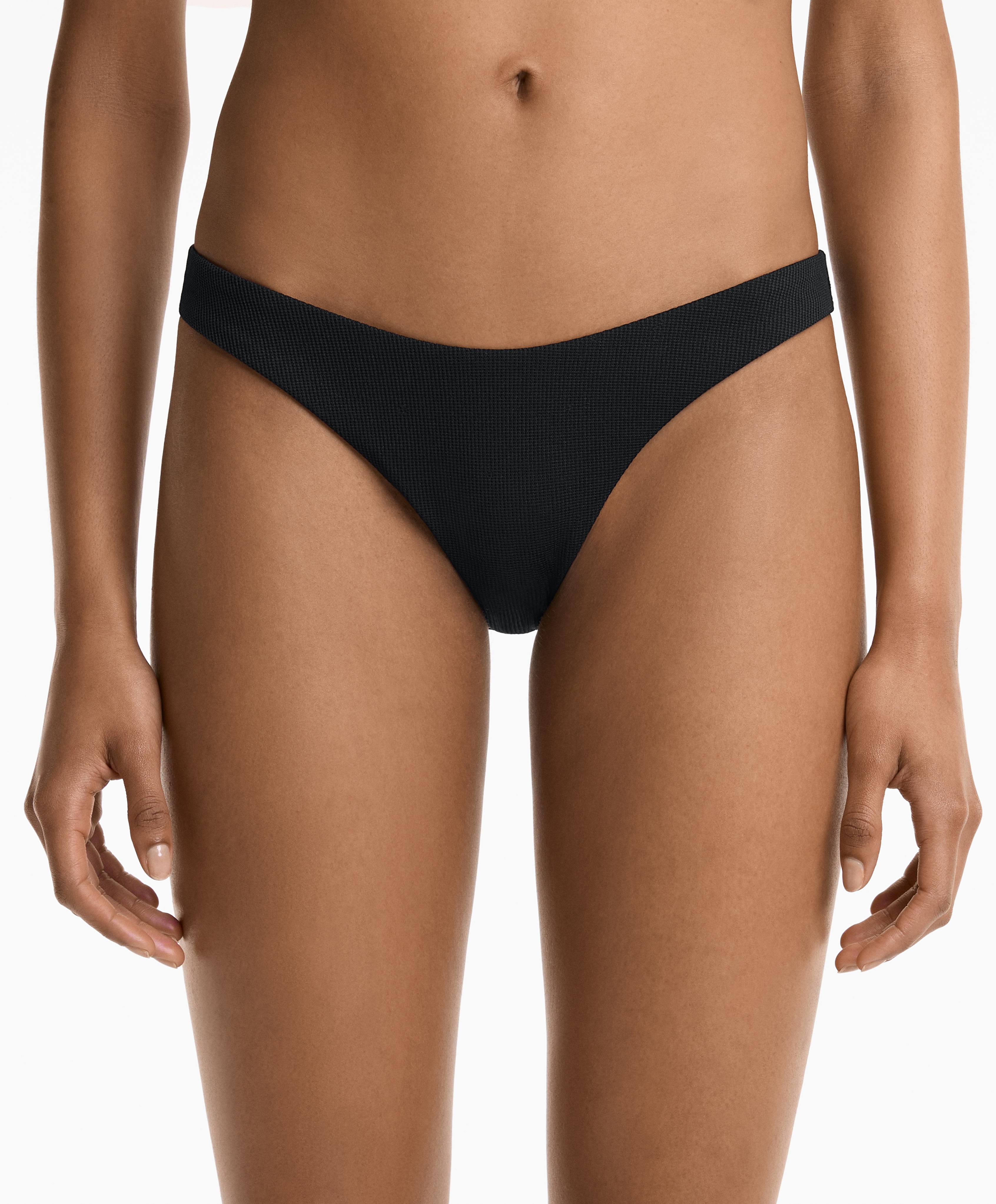 U-cut piqué Brazilian bikini briefs