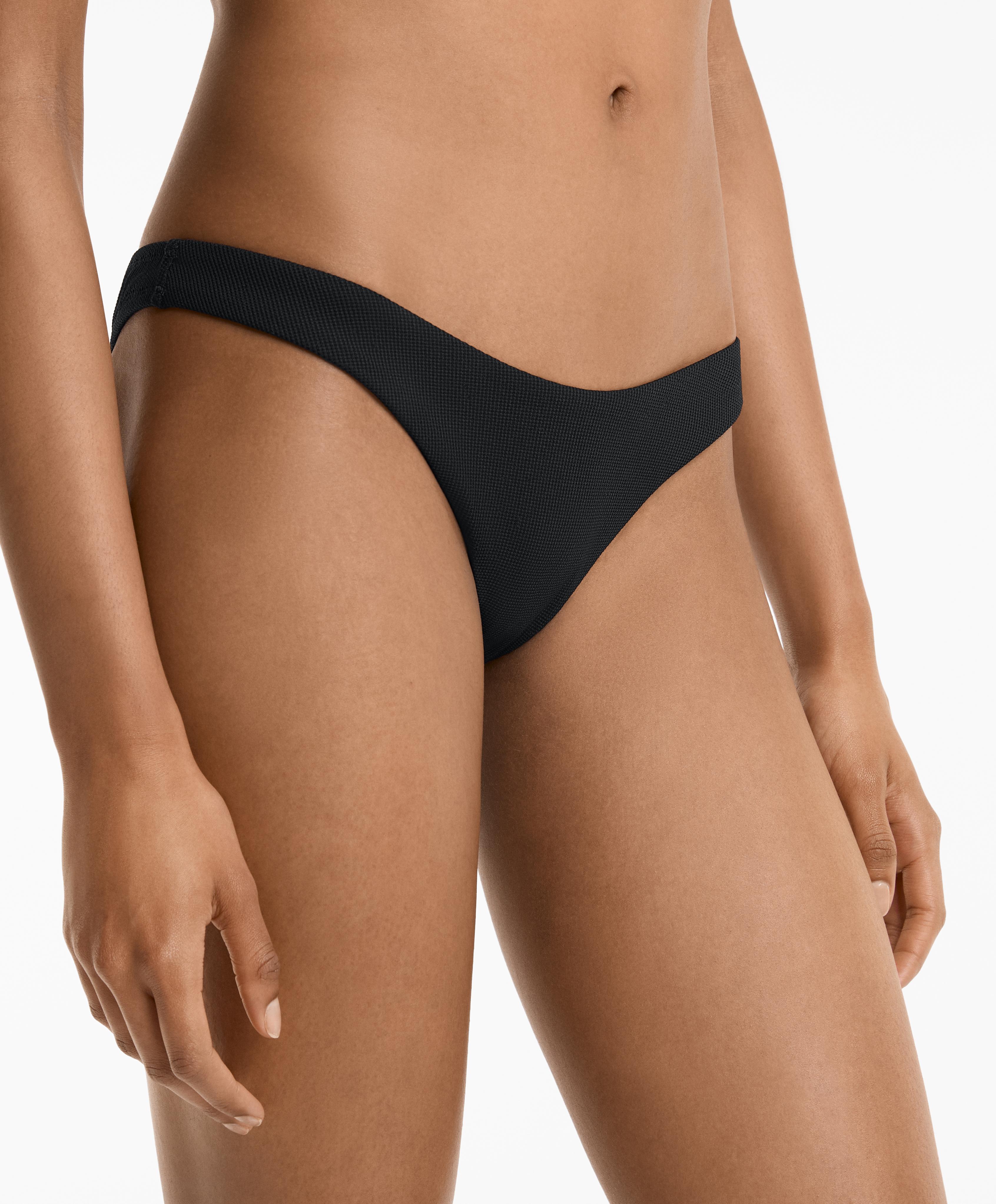 U-cut piqué Brazilian bikini briefs