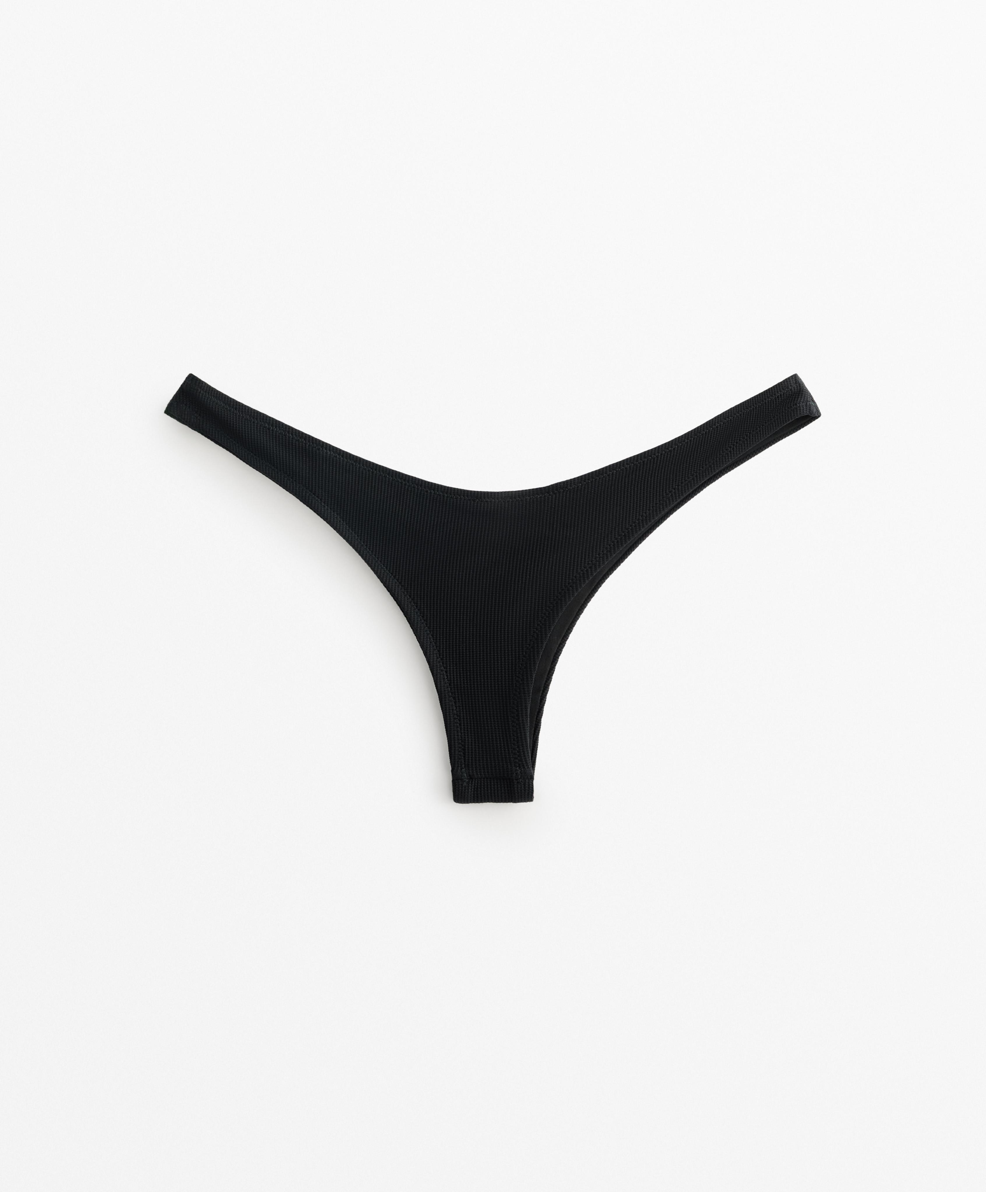 U-cut piqué Brazilian bikini briefs