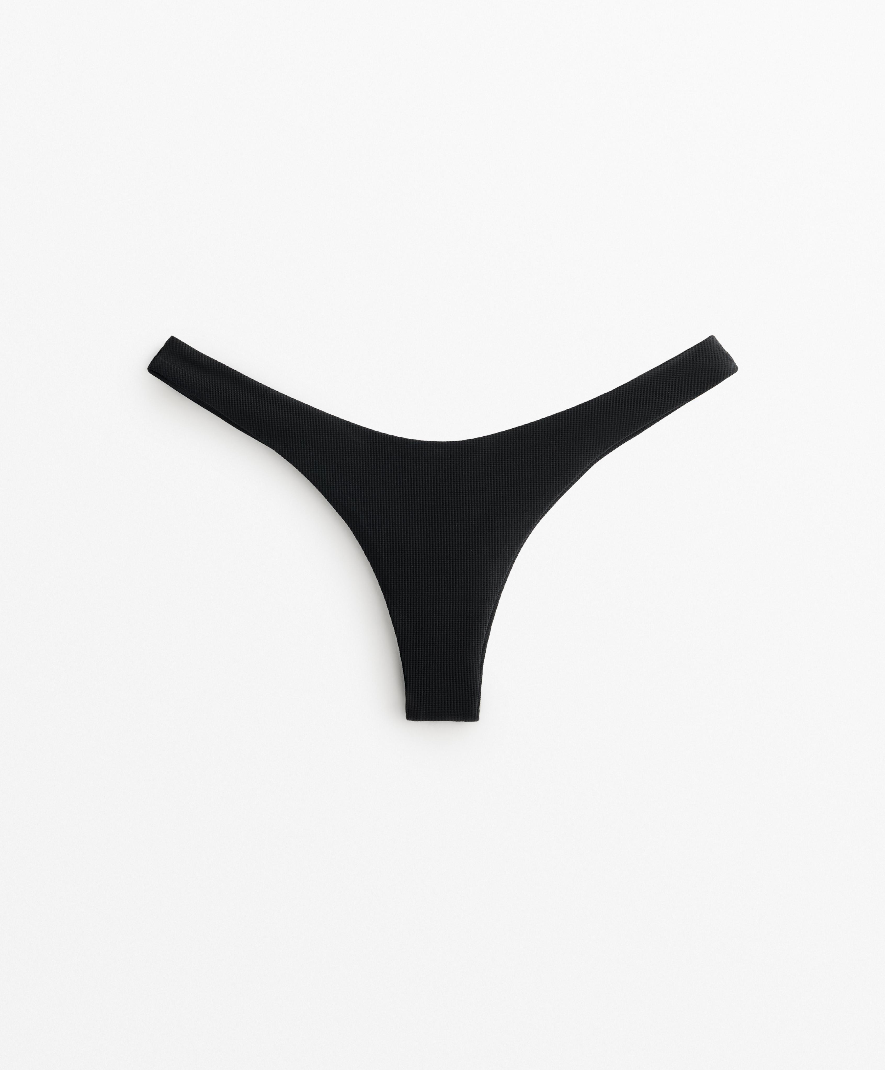 U-cut piqué Brazilian bikini briefs