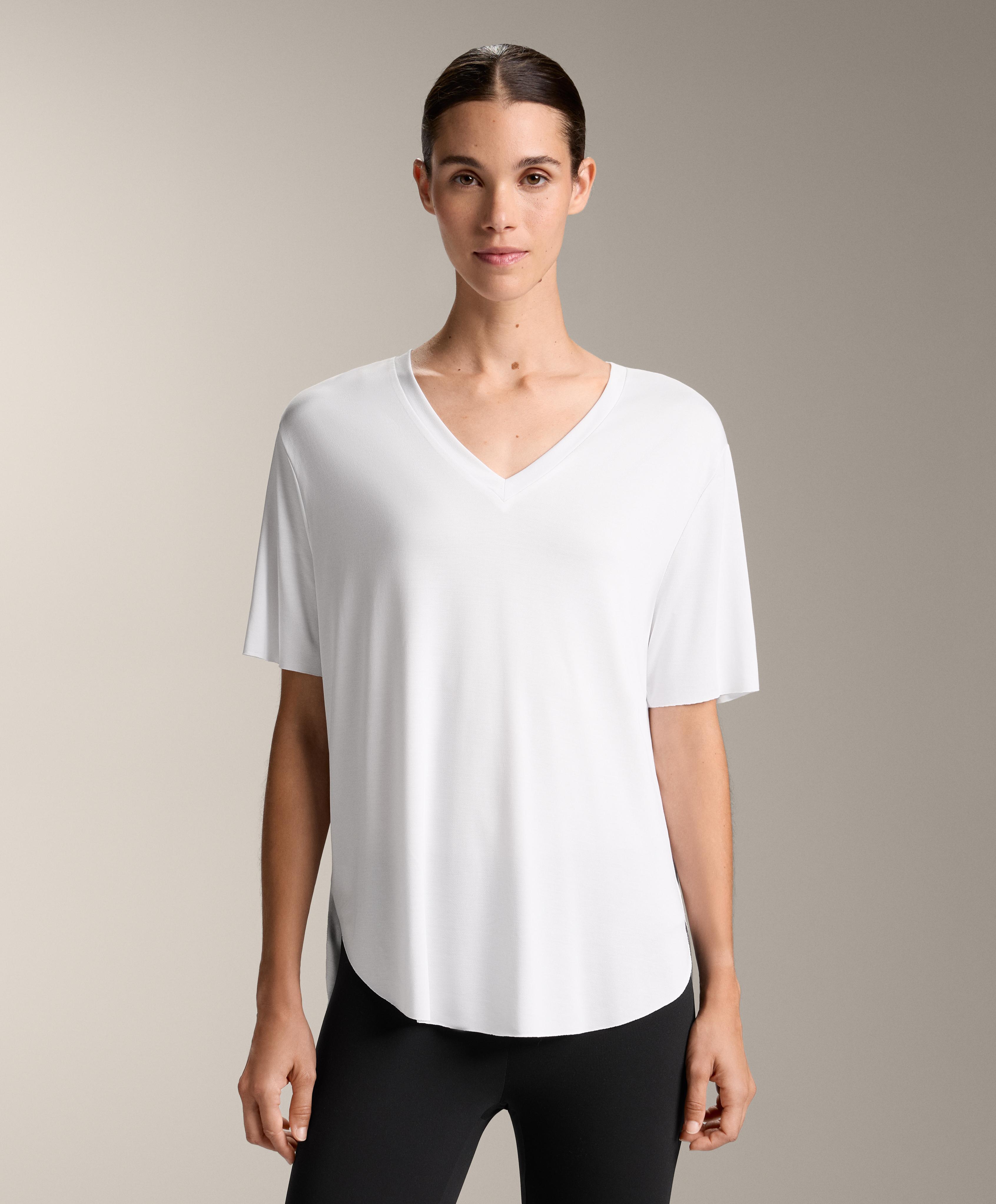 Modal blend V-neck T-shirt
