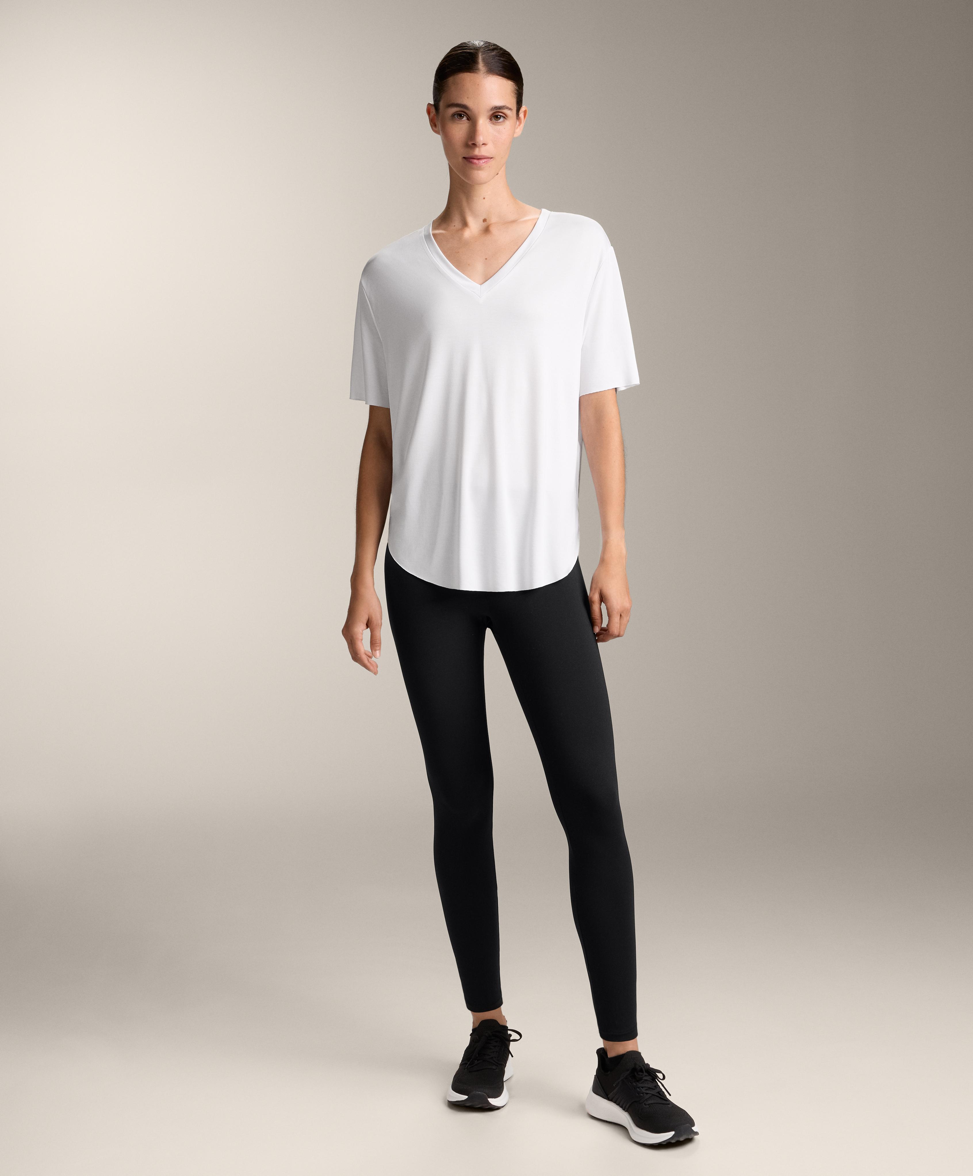 Modal blend V-neck T-shirt