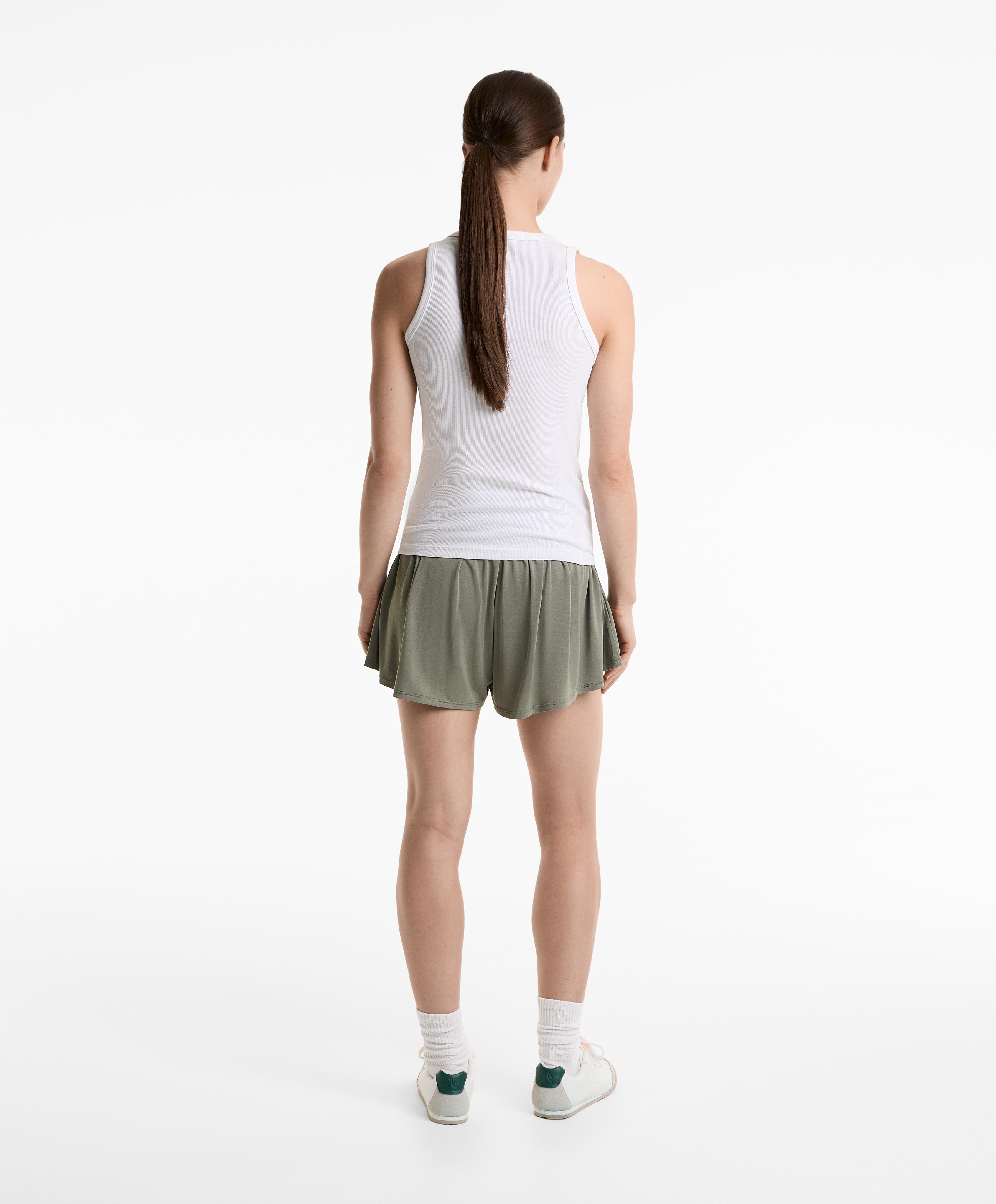 Sleeveless V-neck T-shirt with cotton and modal 5 Sleeveless V-neck T-shirt with cotton and modal