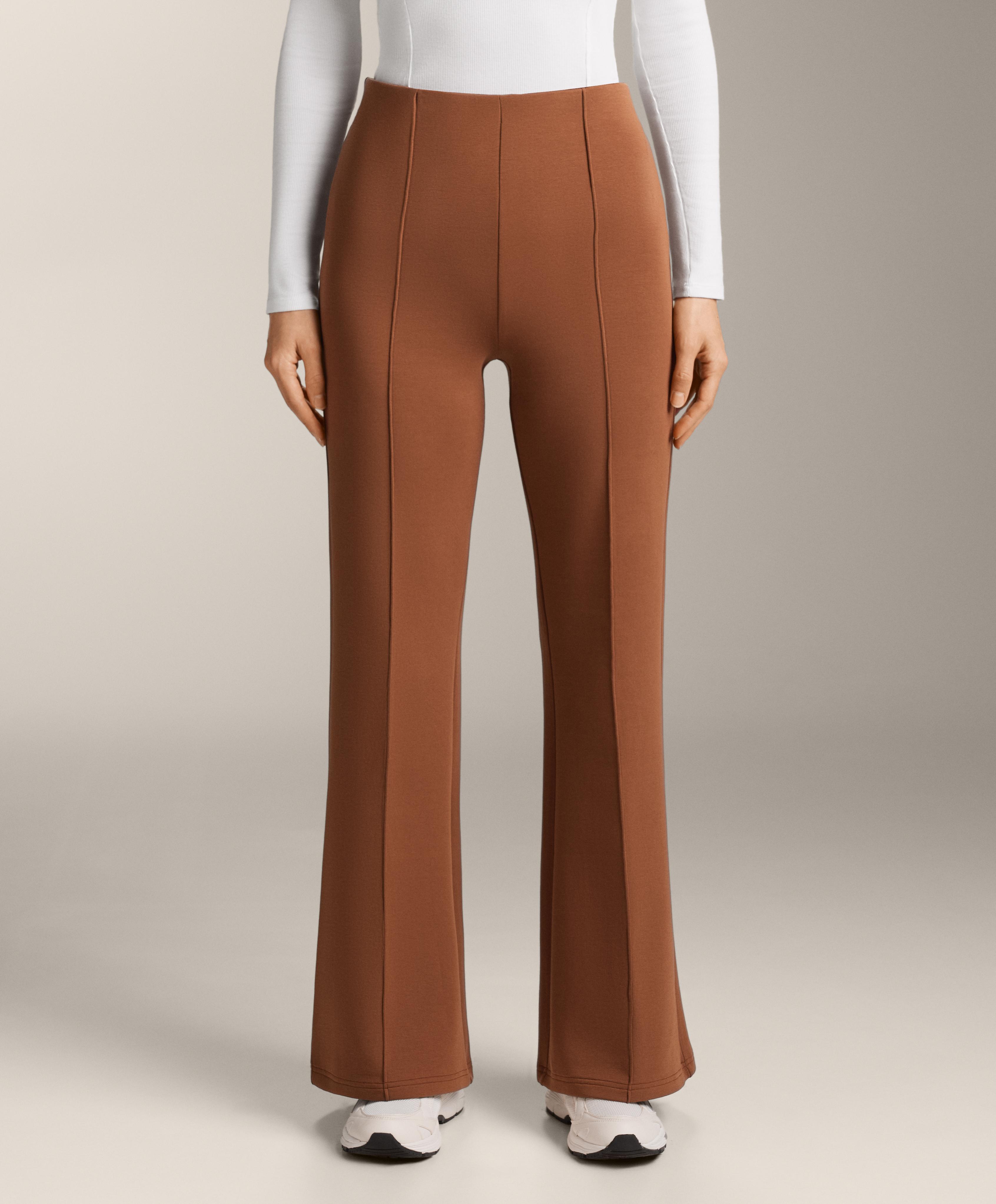 Flare trousers with cotton