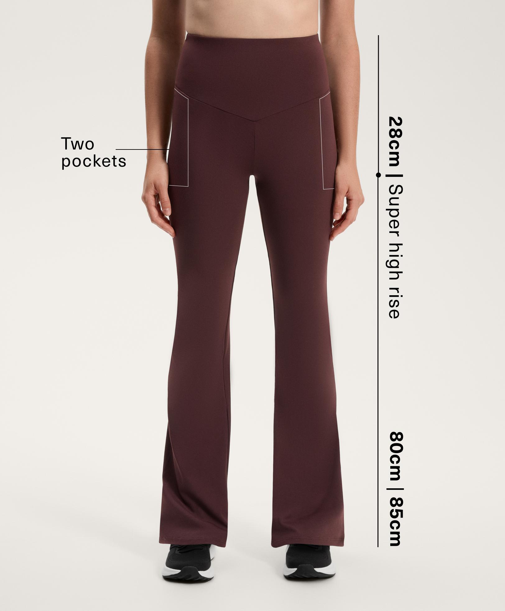 Super high rise Comfortlux flare trousers with pockets