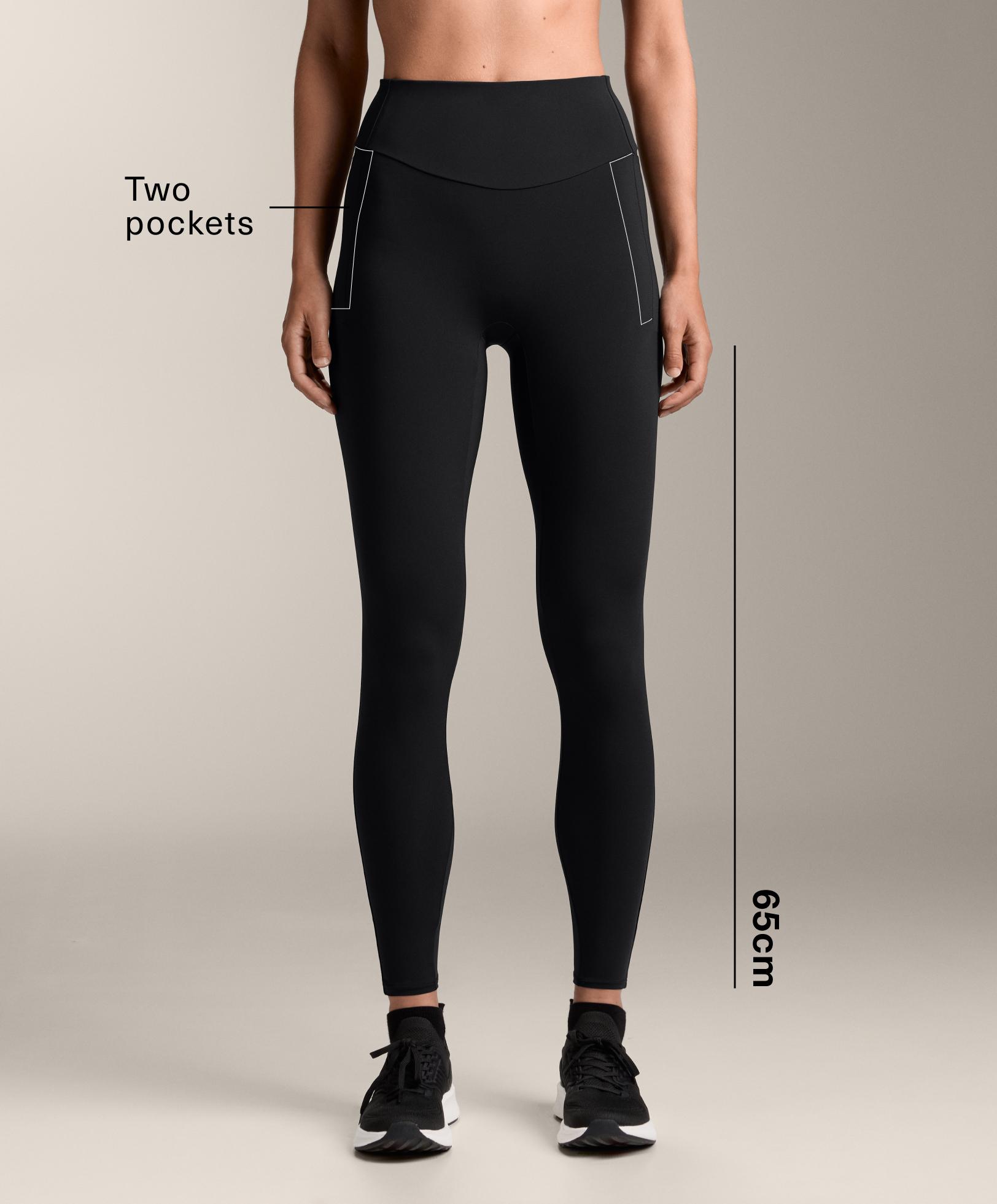 Light Touch pockets high-rise 65cm ankle-length leggings