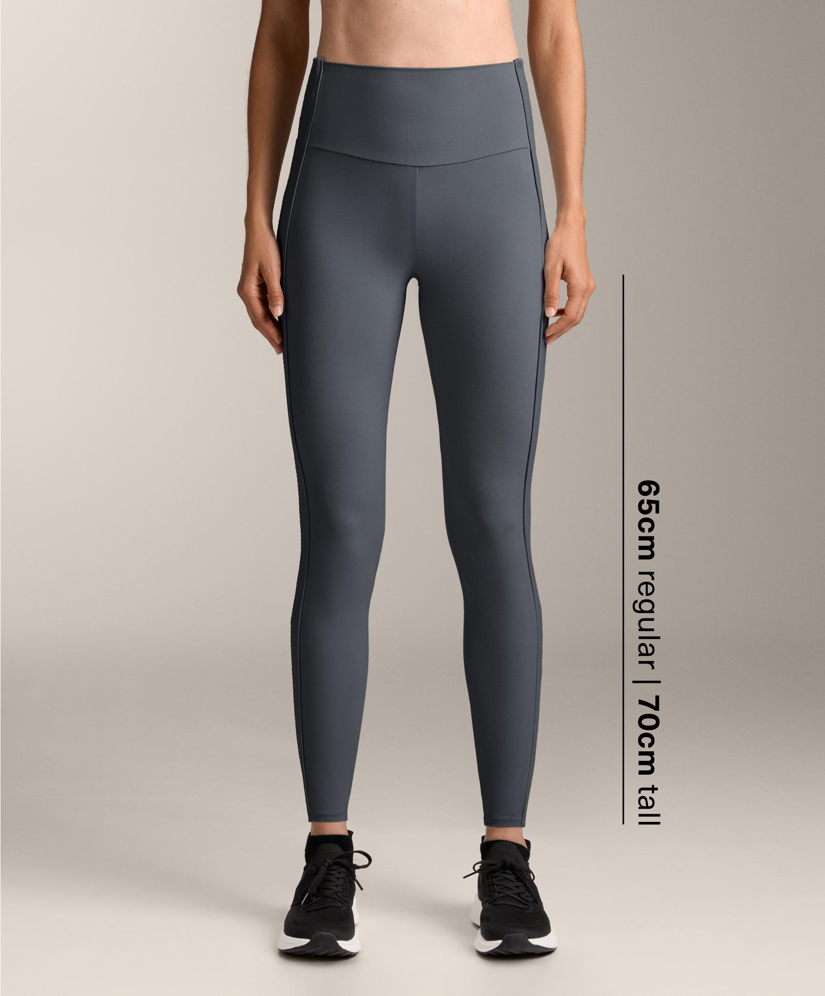 Comfortlux high-rise ankle-length leggings with side rib detail