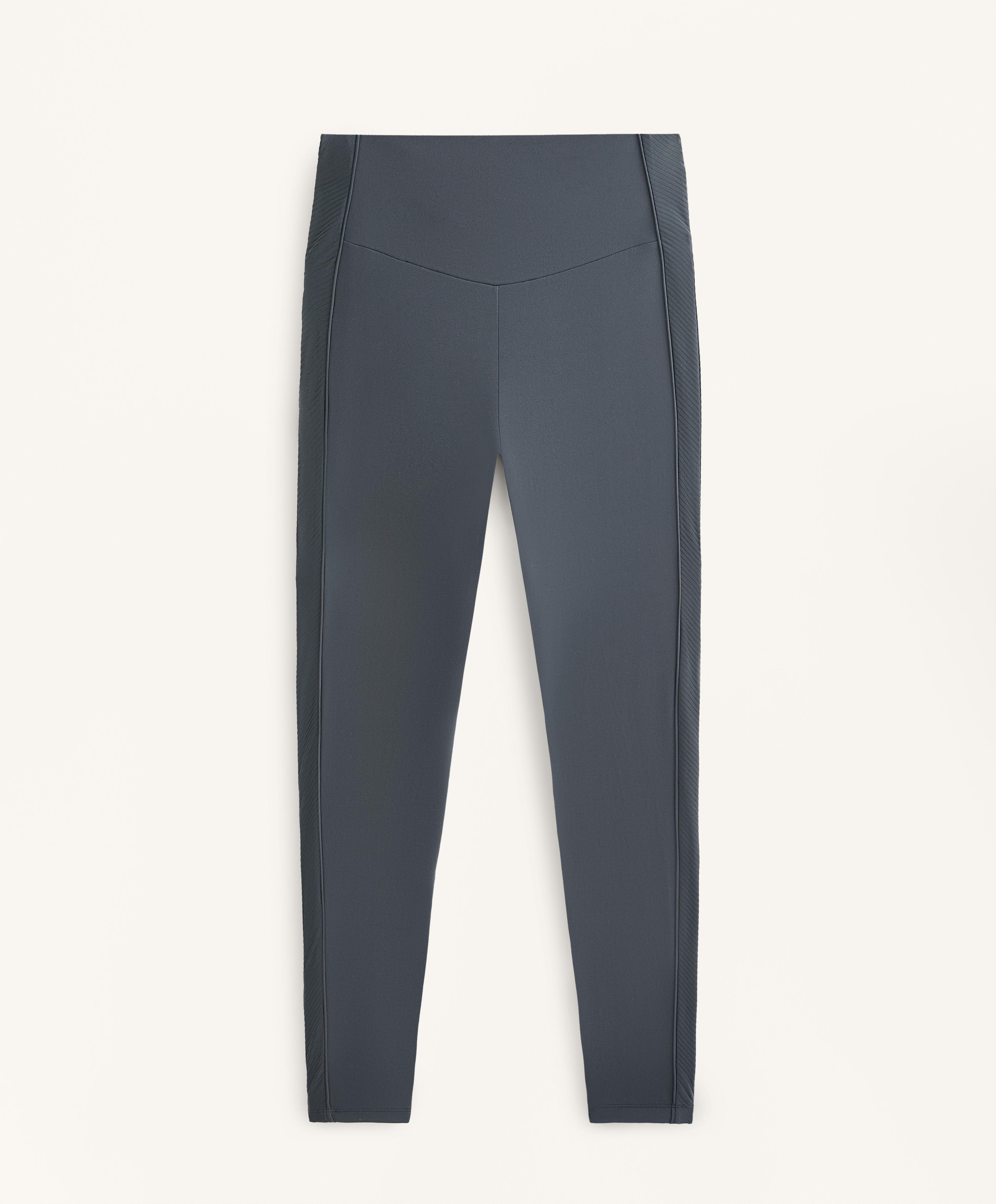 Comfortlux high-rise ankle-length leggings with side rib detail