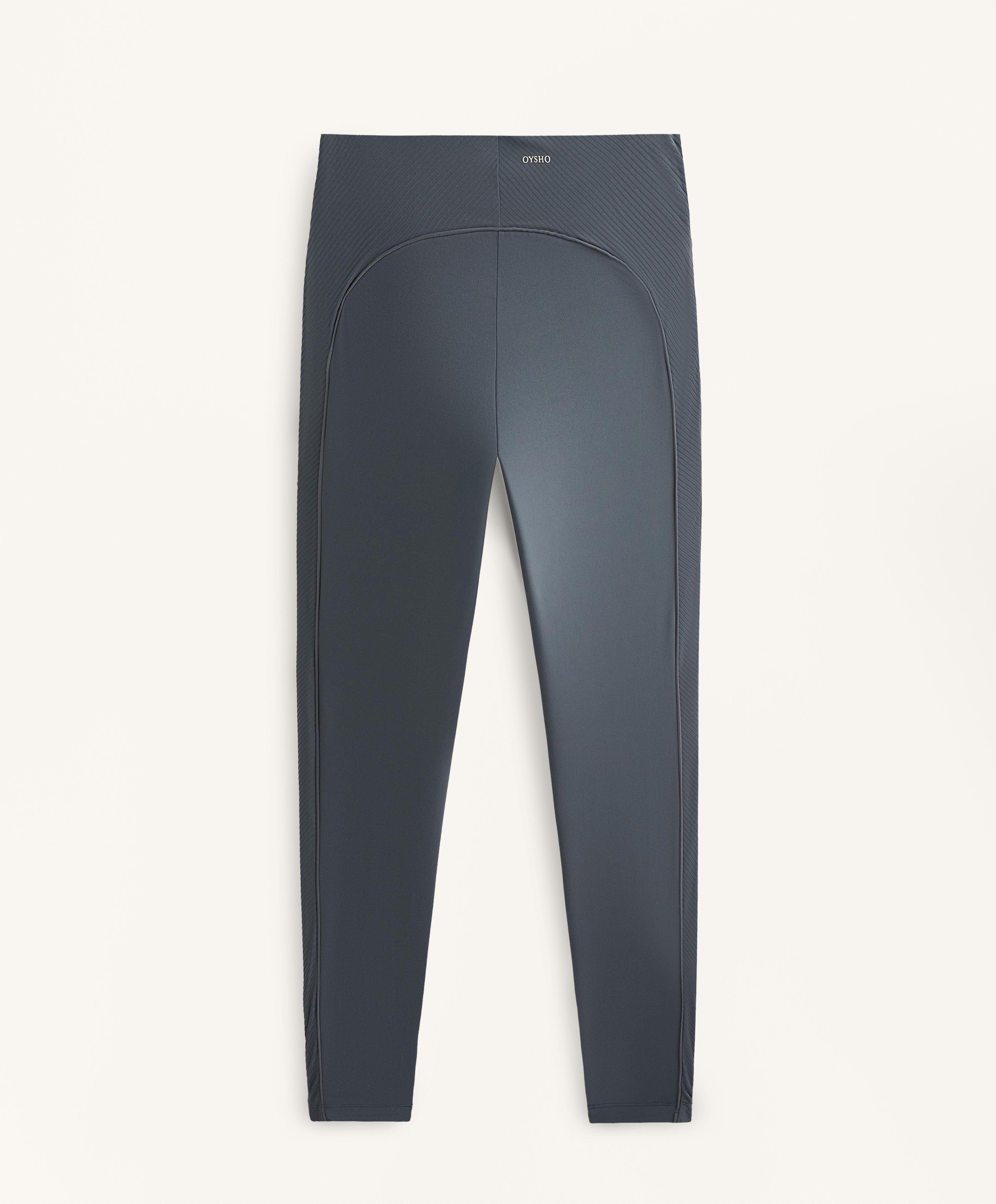 Comfortlux high-rise ankle-length leggings with side rib detail