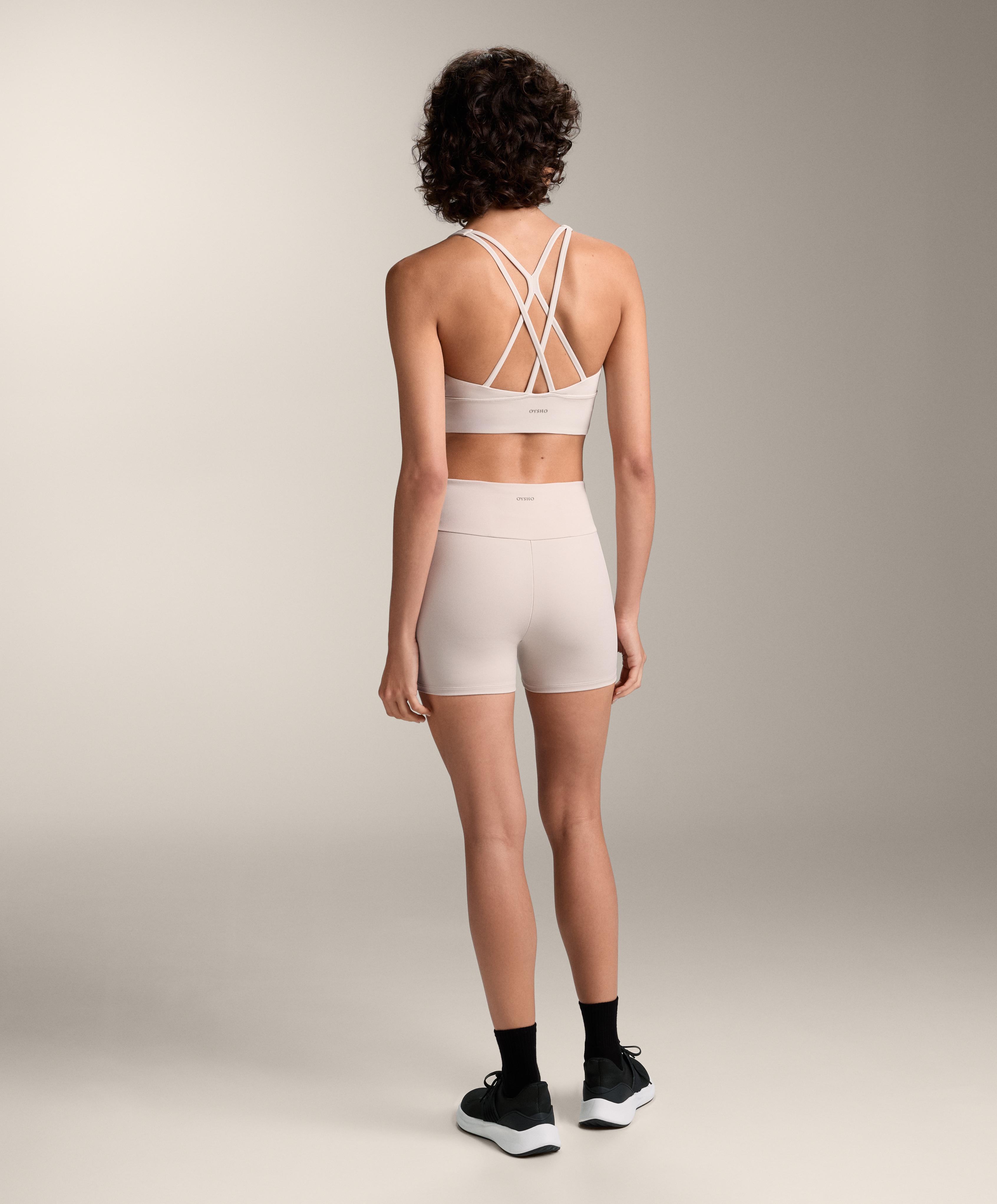 Total look comfortlux 10cm hot pant in light mink with bra