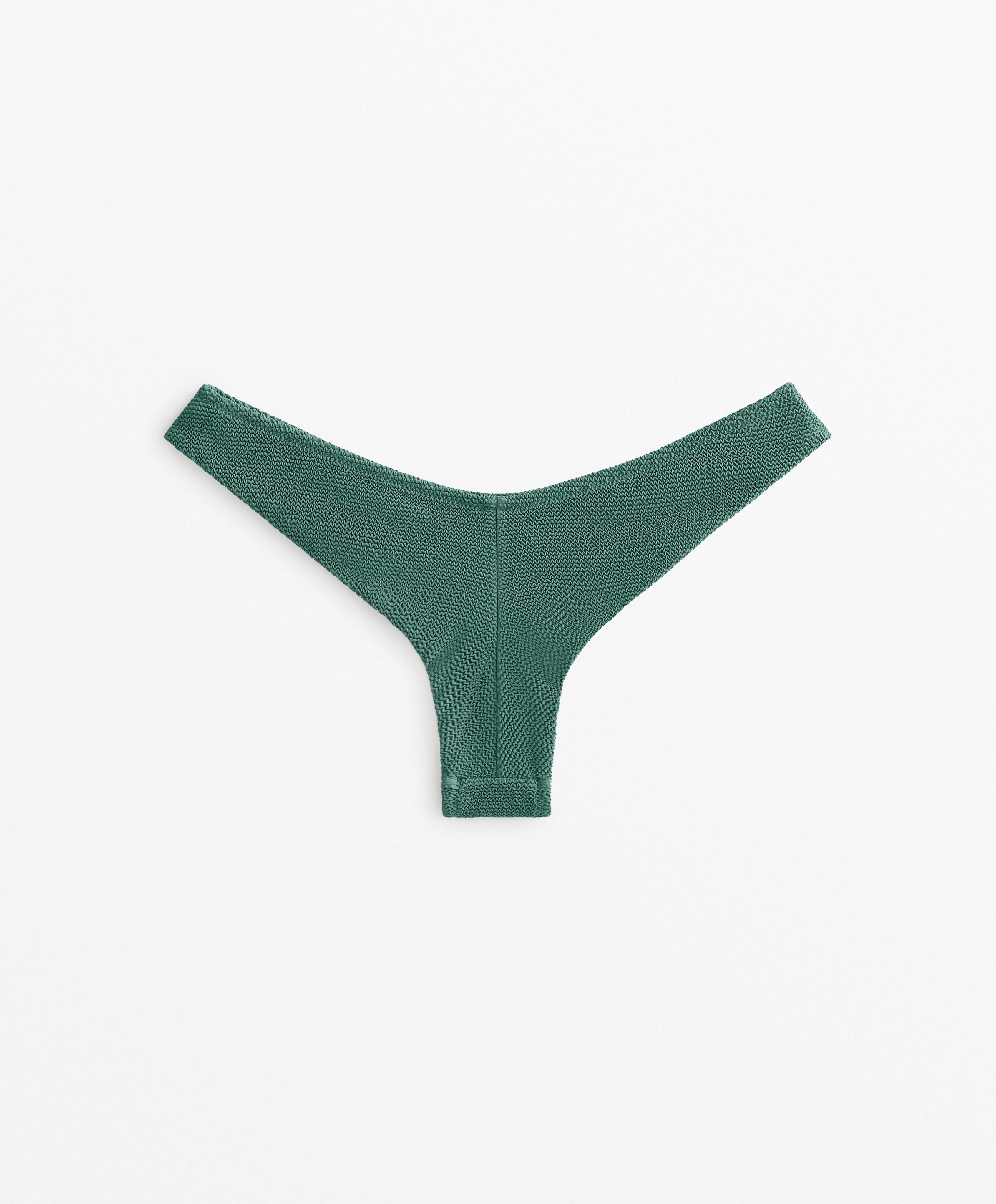 Crinkle U-cut Brazilian bikini bottoms