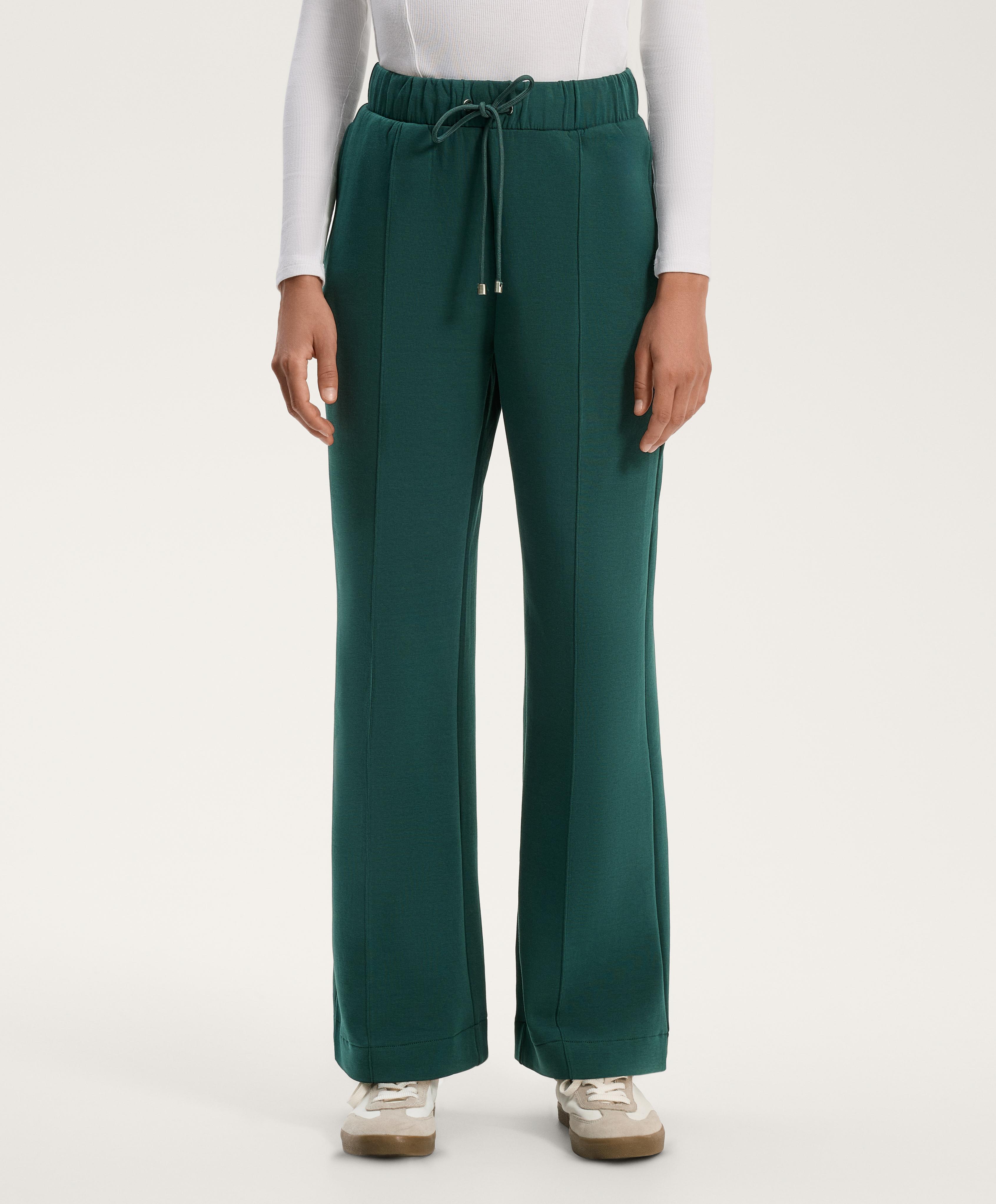 Relaxed cotton-blend seam trousers