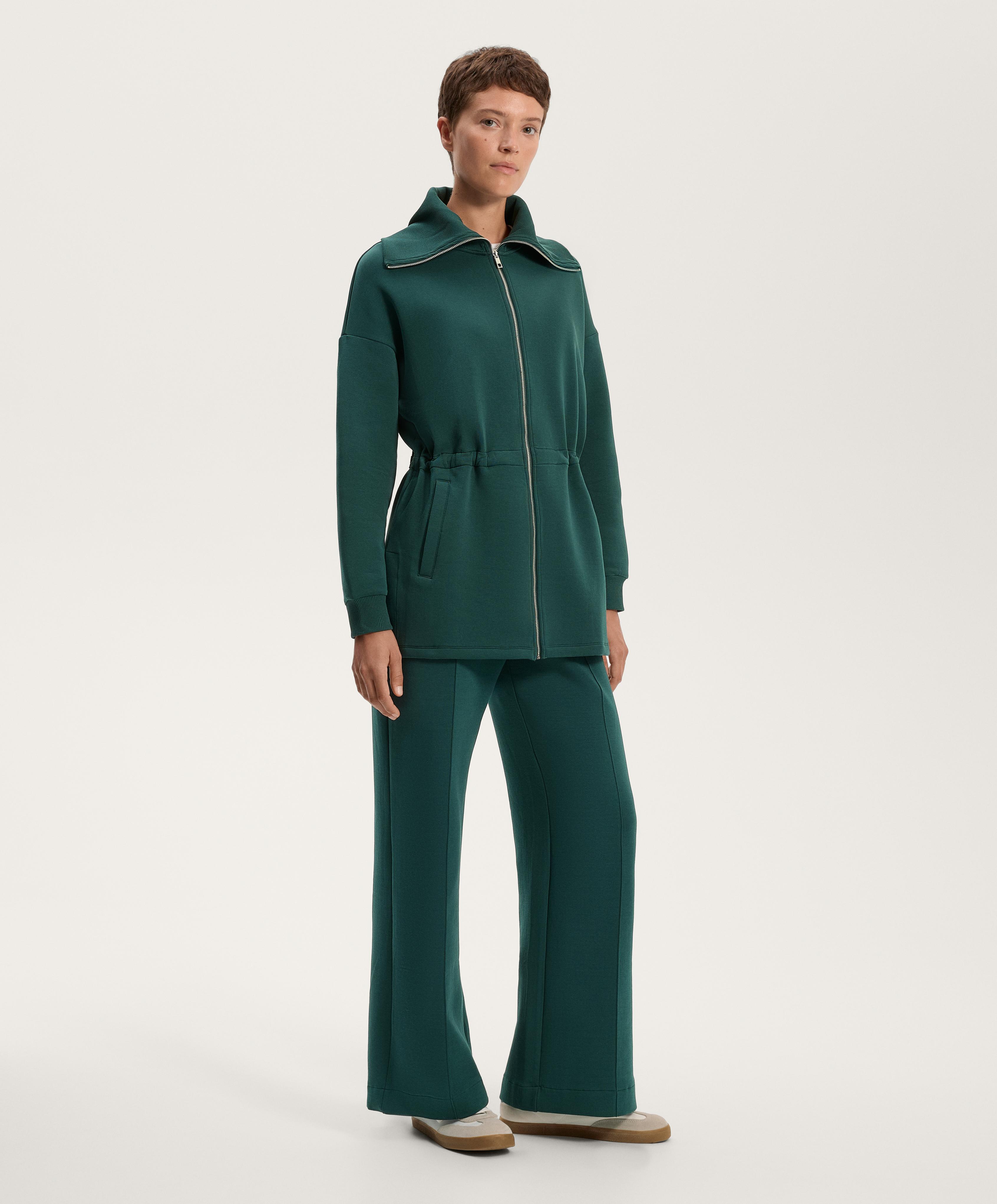 Relaxed cotton-blend seam trousers