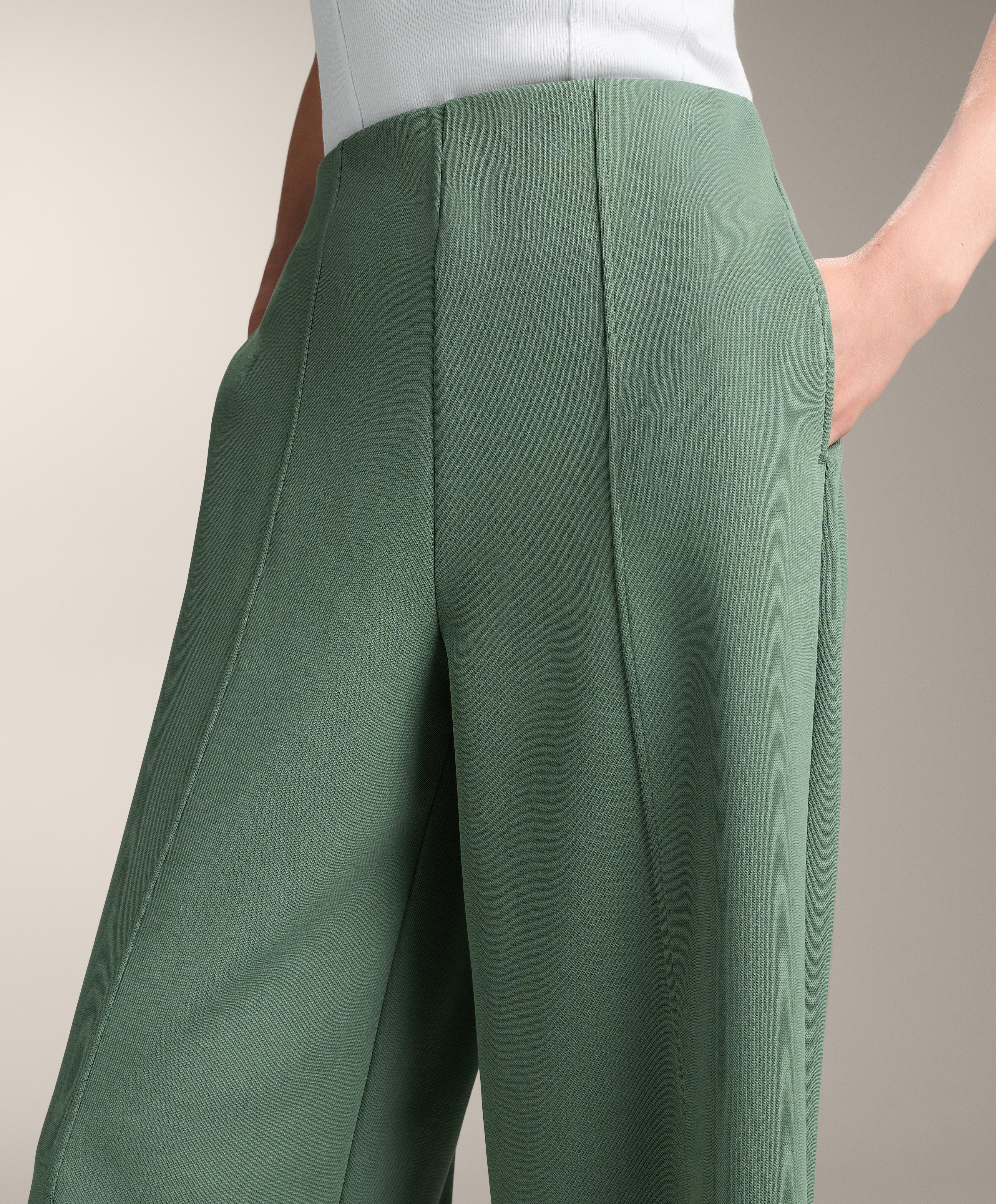 Super high rise piqué long trousers with cotton 4 Super high rise piqué long trousers with cotton