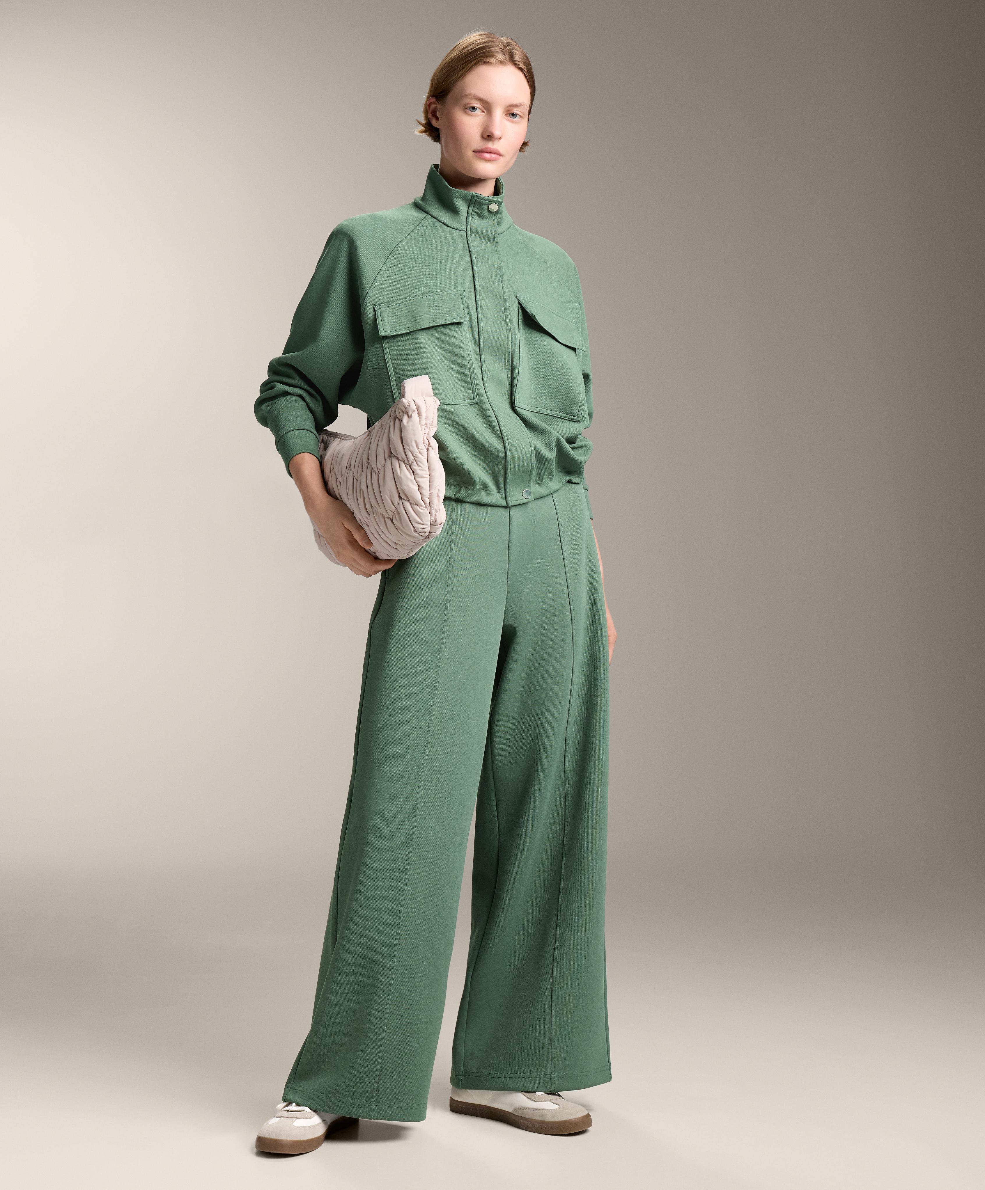 Super high rise piqué long trousers with cotton 6 Super high rise piqué long trousers with cotton