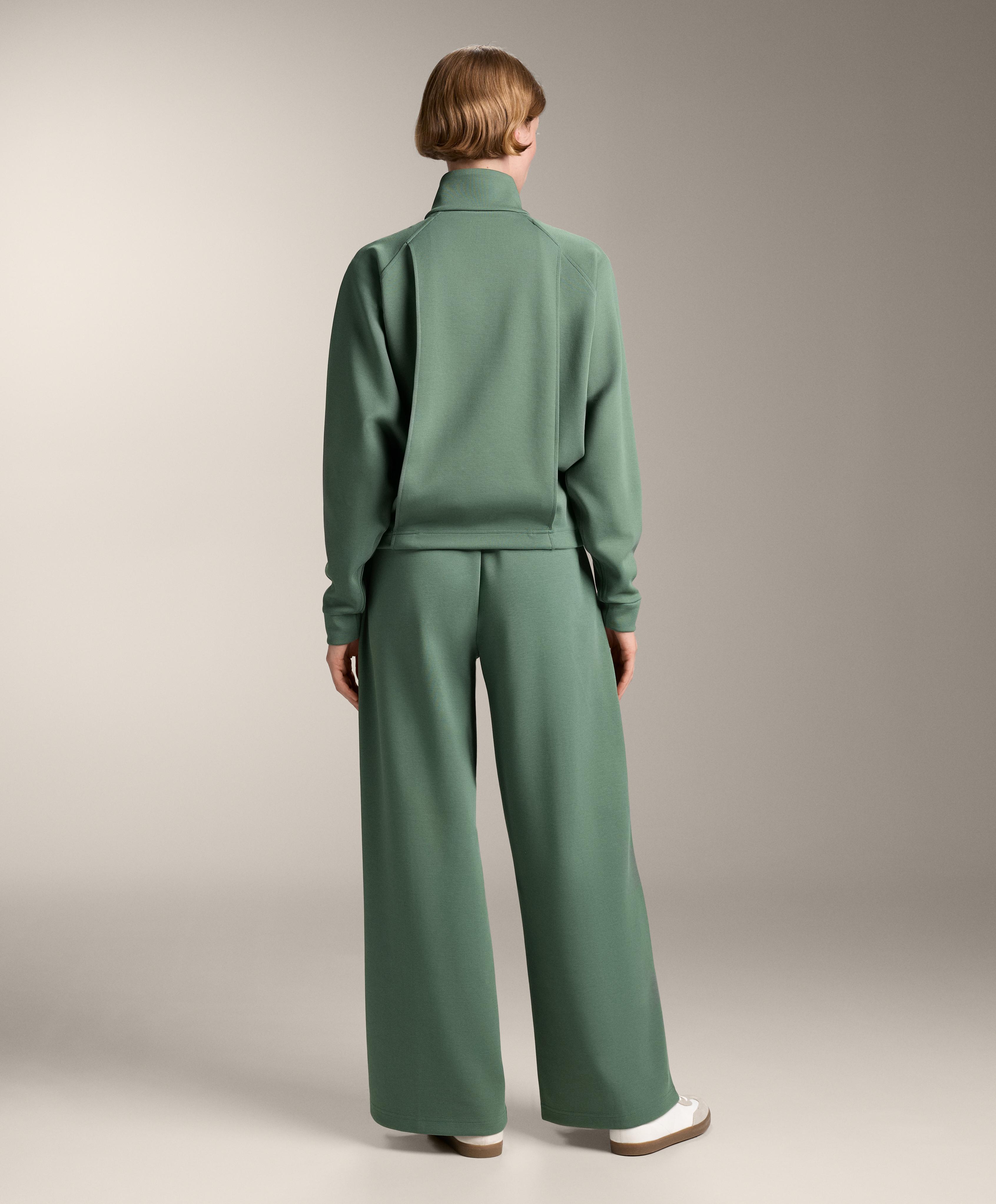 Super high rise piqué long trousers with cotton 7 Super high rise piqué long trousers with cotton