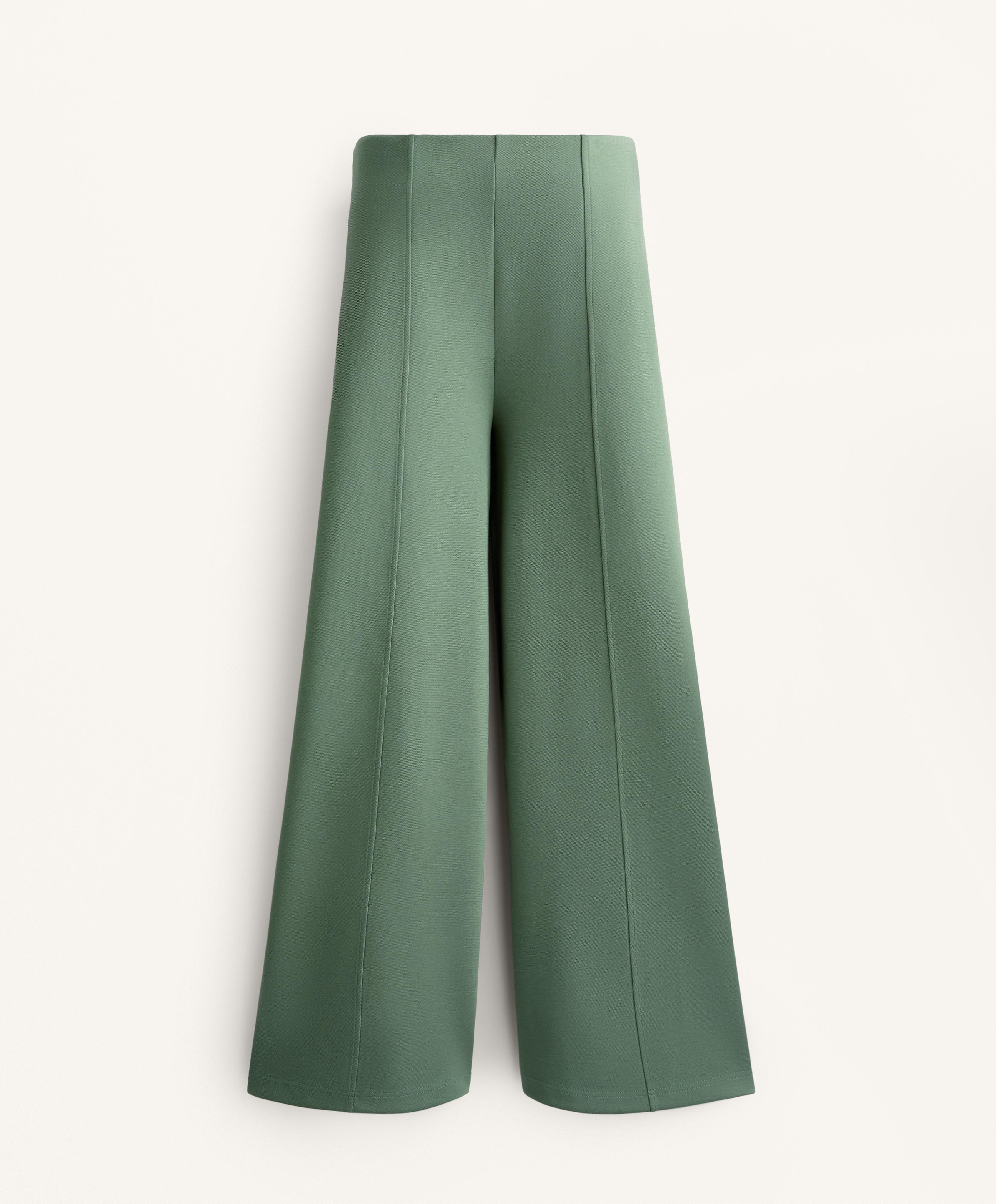 Super high rise piqué long trousers with cotton 8 Super high rise piqué long trousers with cotton