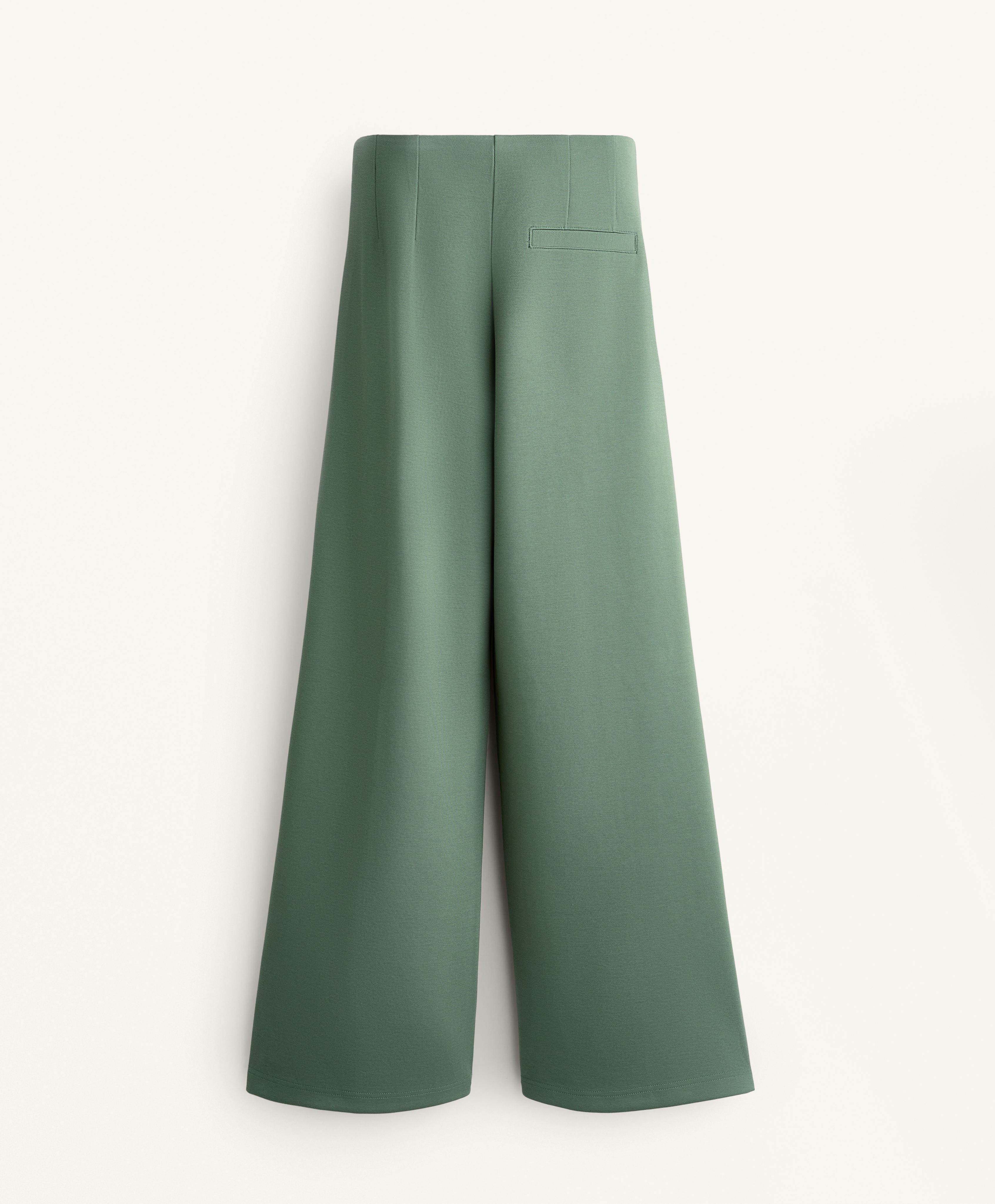 Super high rise piqué long trousers with cotton 9 Super high rise piqué long trousers with cotton