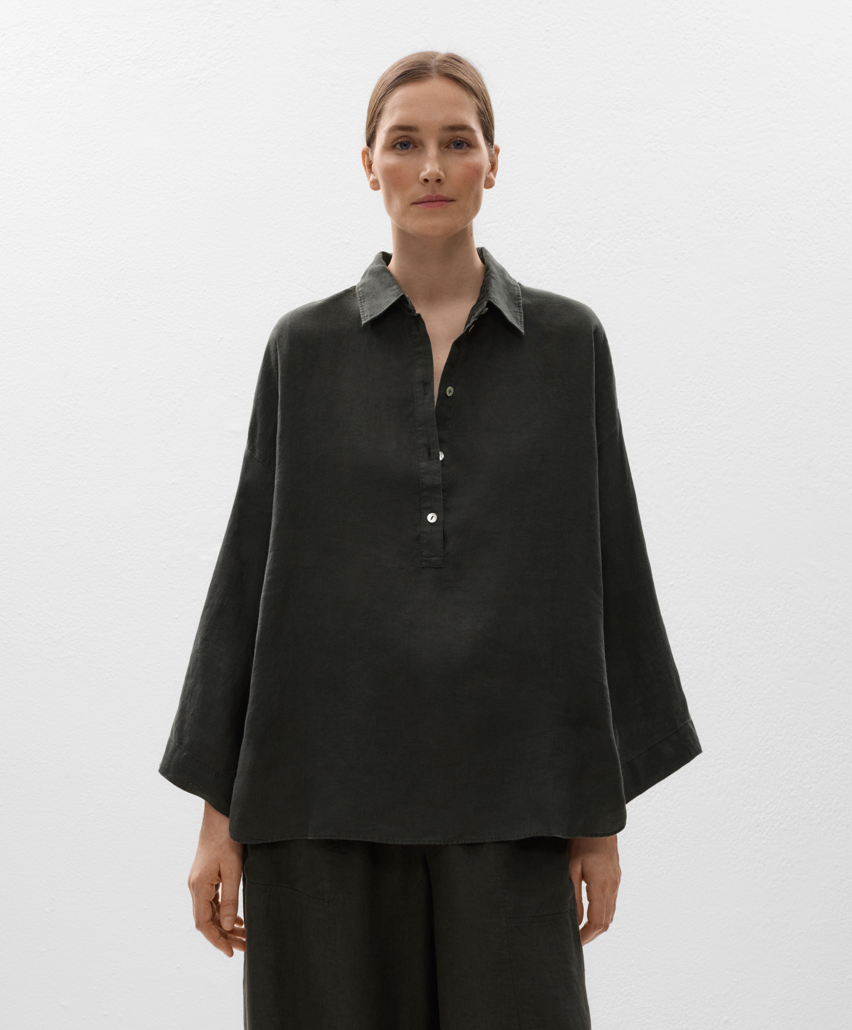 Oversize shirt in 100% linen