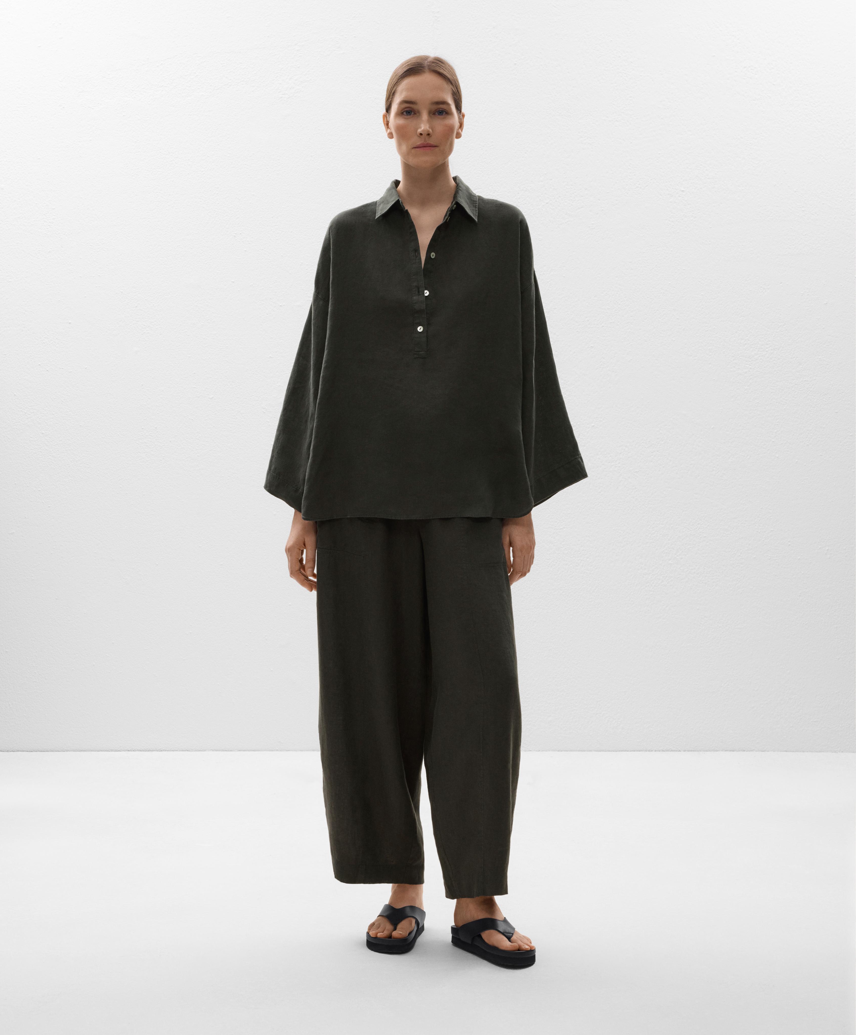 Oversize shirt in 100% linen
