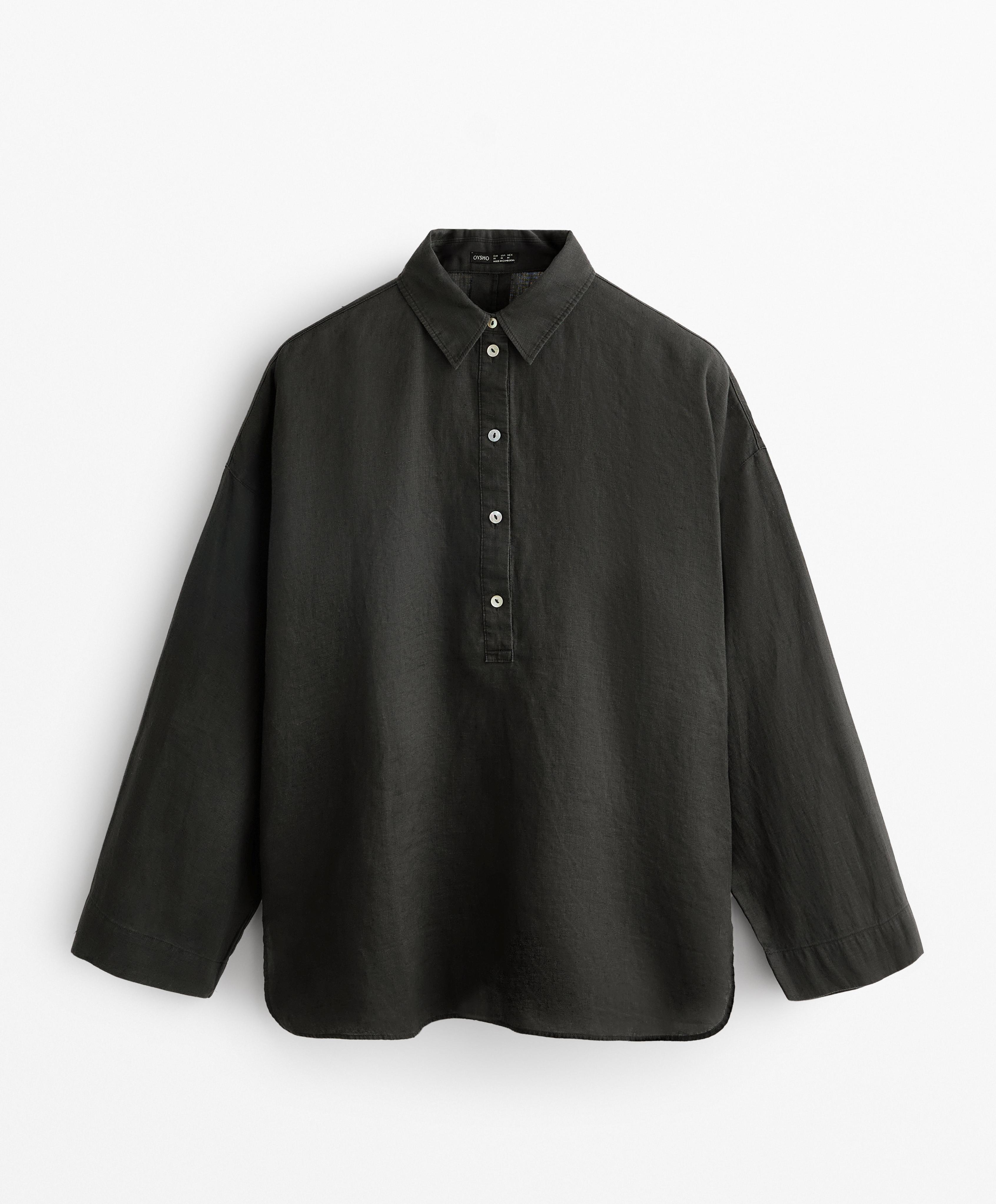 Oversize shirt in 100% linen 7 Oversize shirt in 100% linen