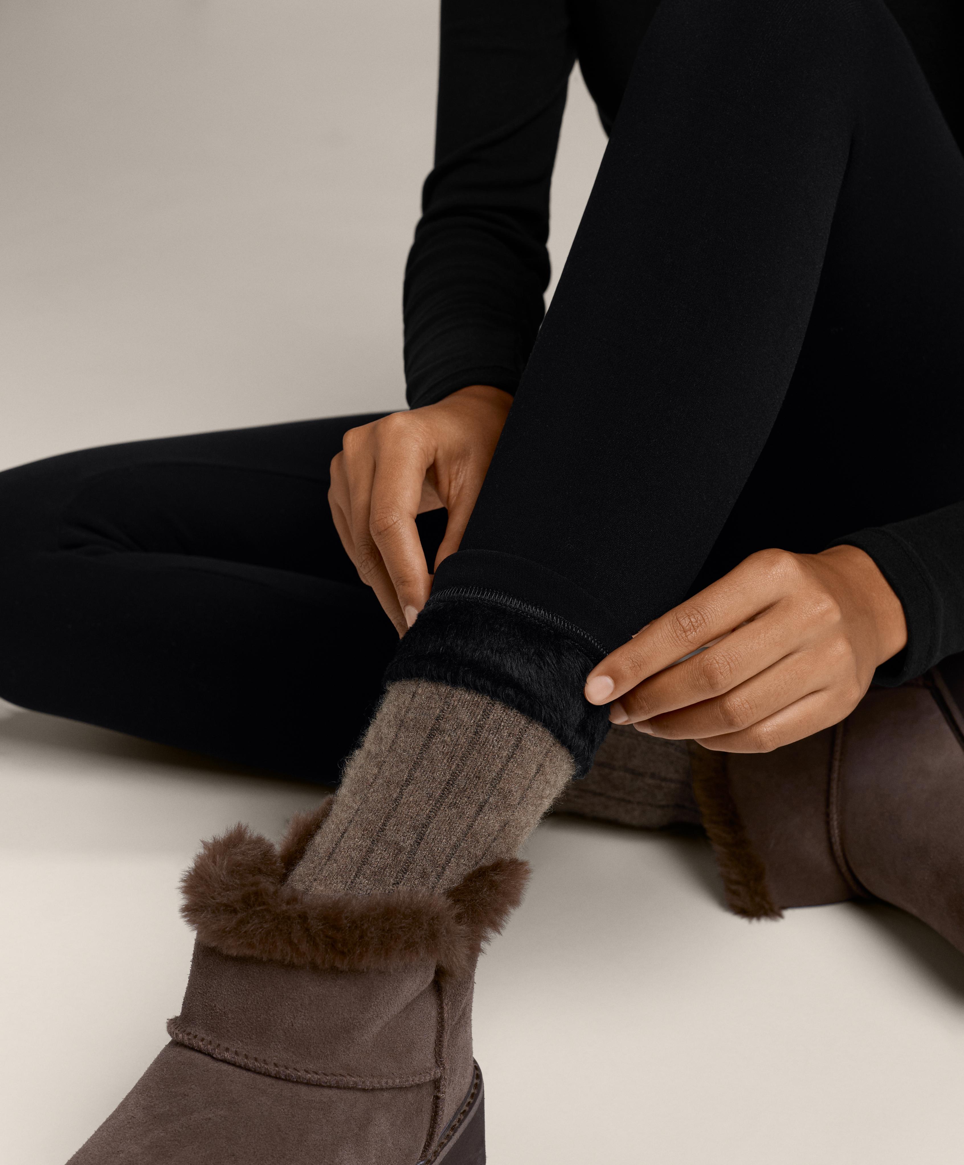 Ankle-length high-rise super-extra-warm seamless 70cm leggings
