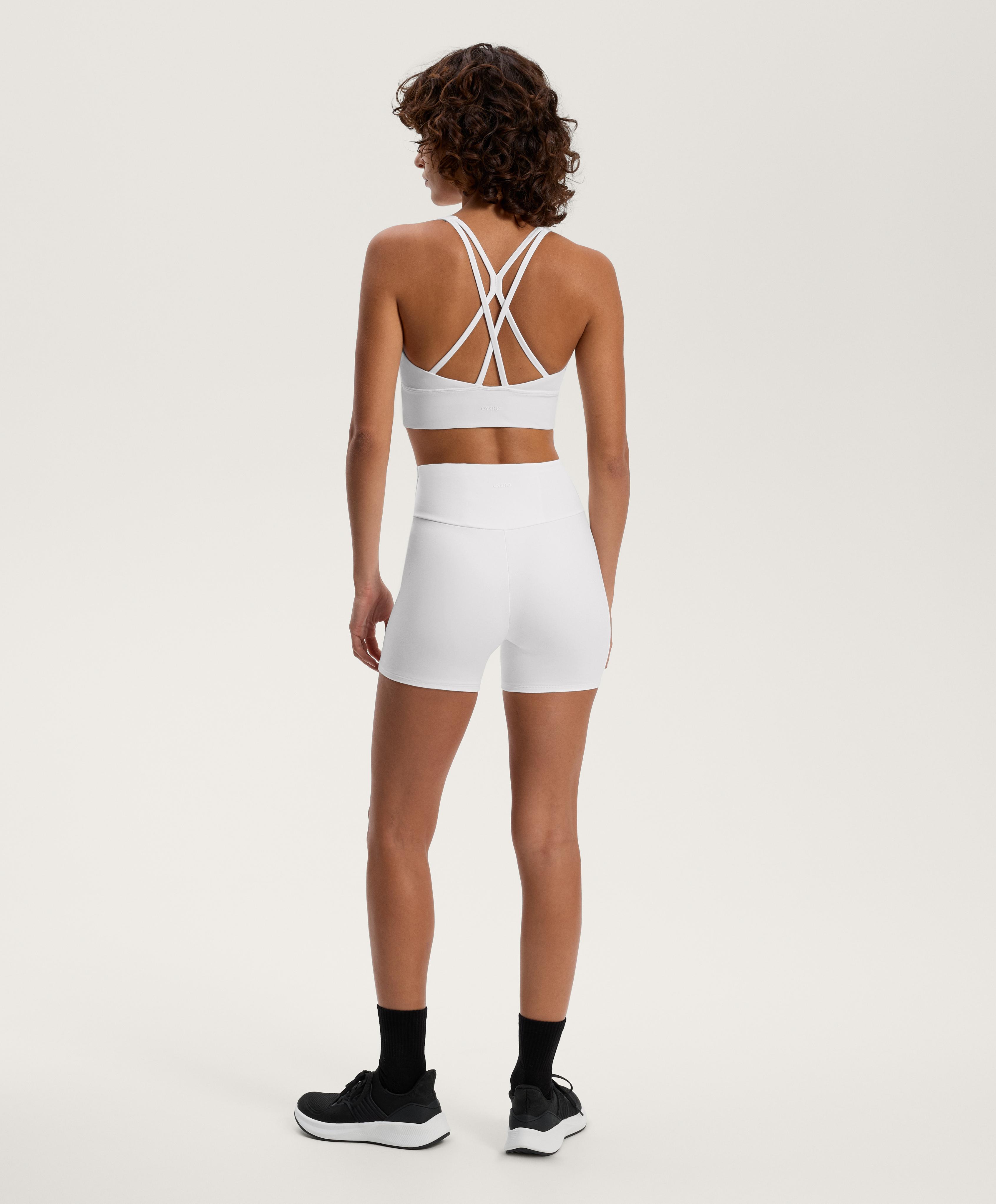 White comfortlux hot pant 10cm total look with bra