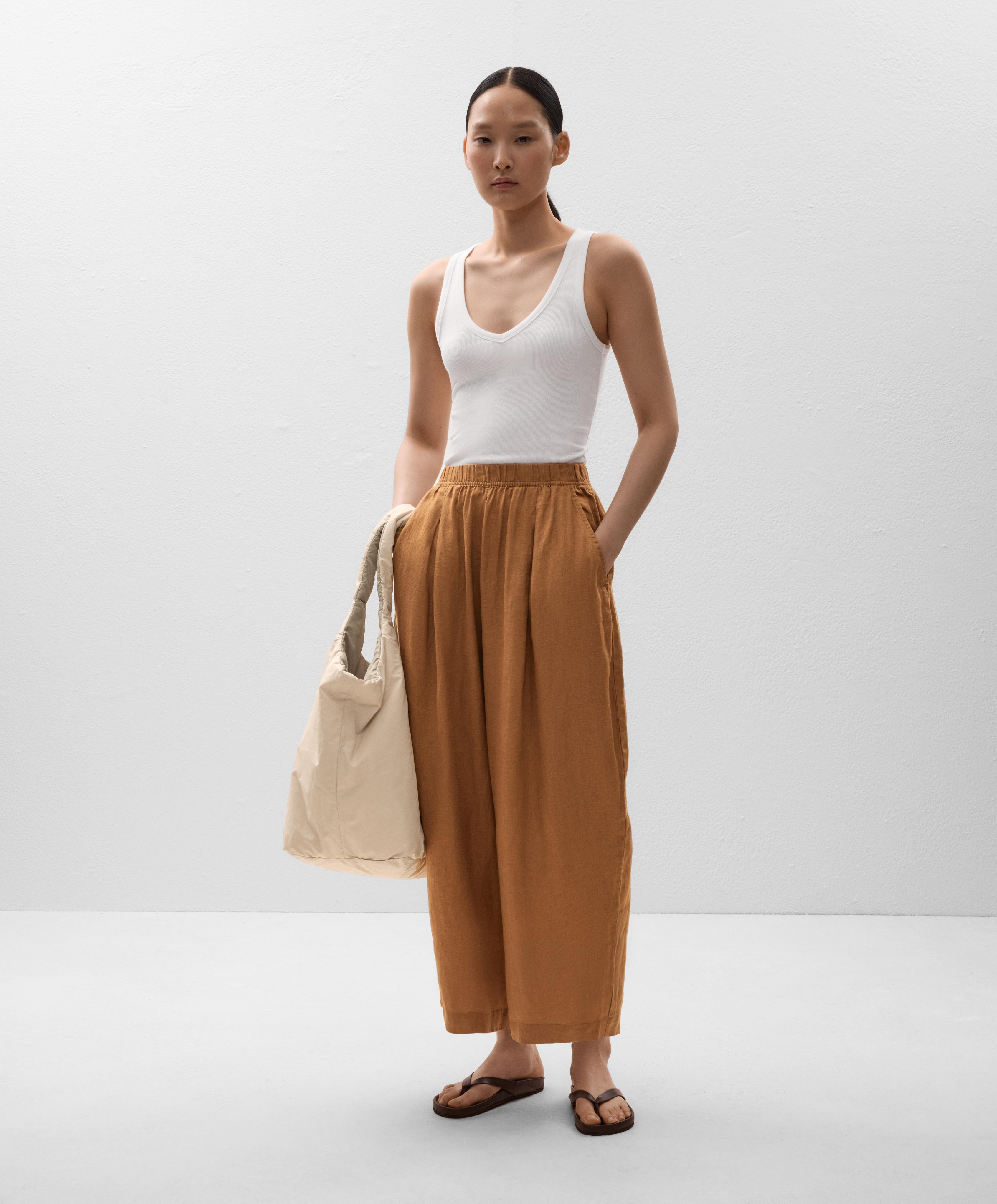 100% Linen Crop Balloon Trousers 5 100% Linen Crop Balloon Trousers