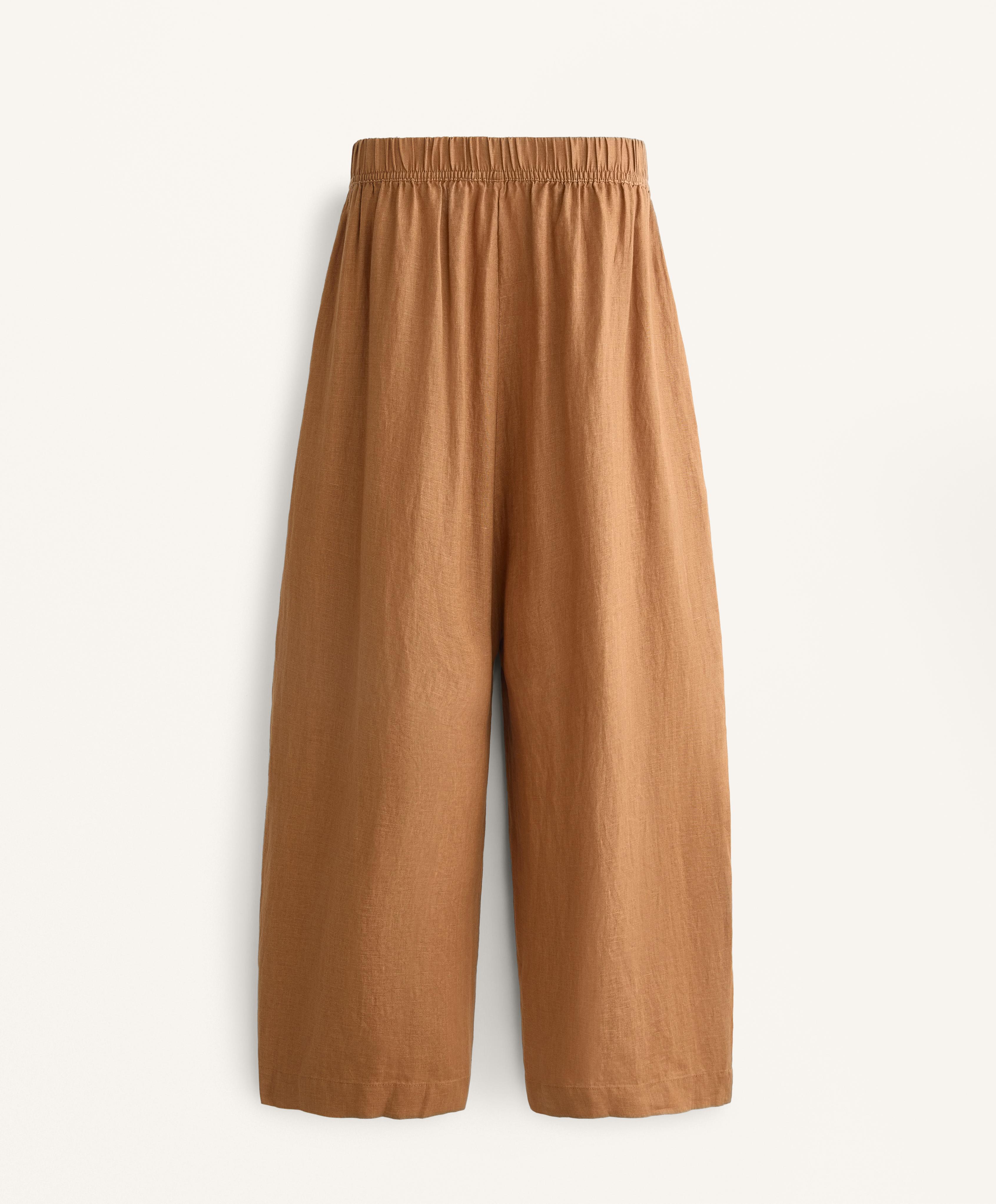 100% Linen Crop Balloon Trousers 9 100% Linen Crop Balloon Trousers