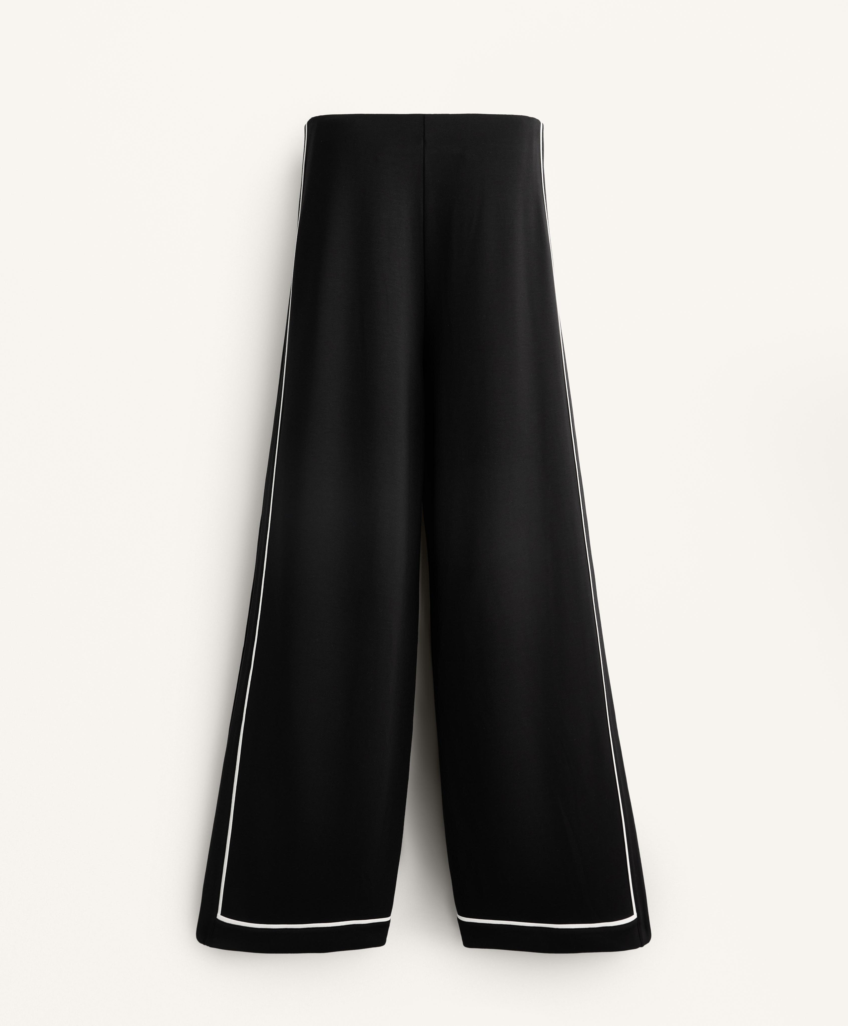 Soft-touch modal trousers with contrast pleats 8 Soft-touch modal trousers with contrast pleats