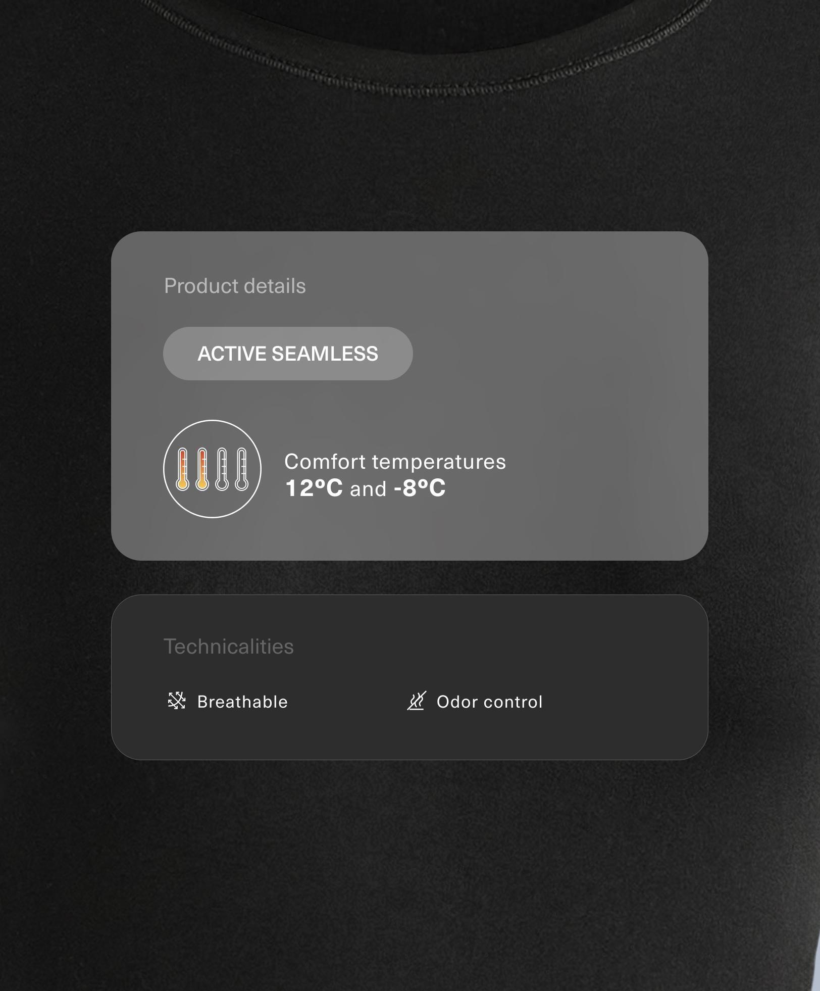 Seamless thermal base layer T-shirt