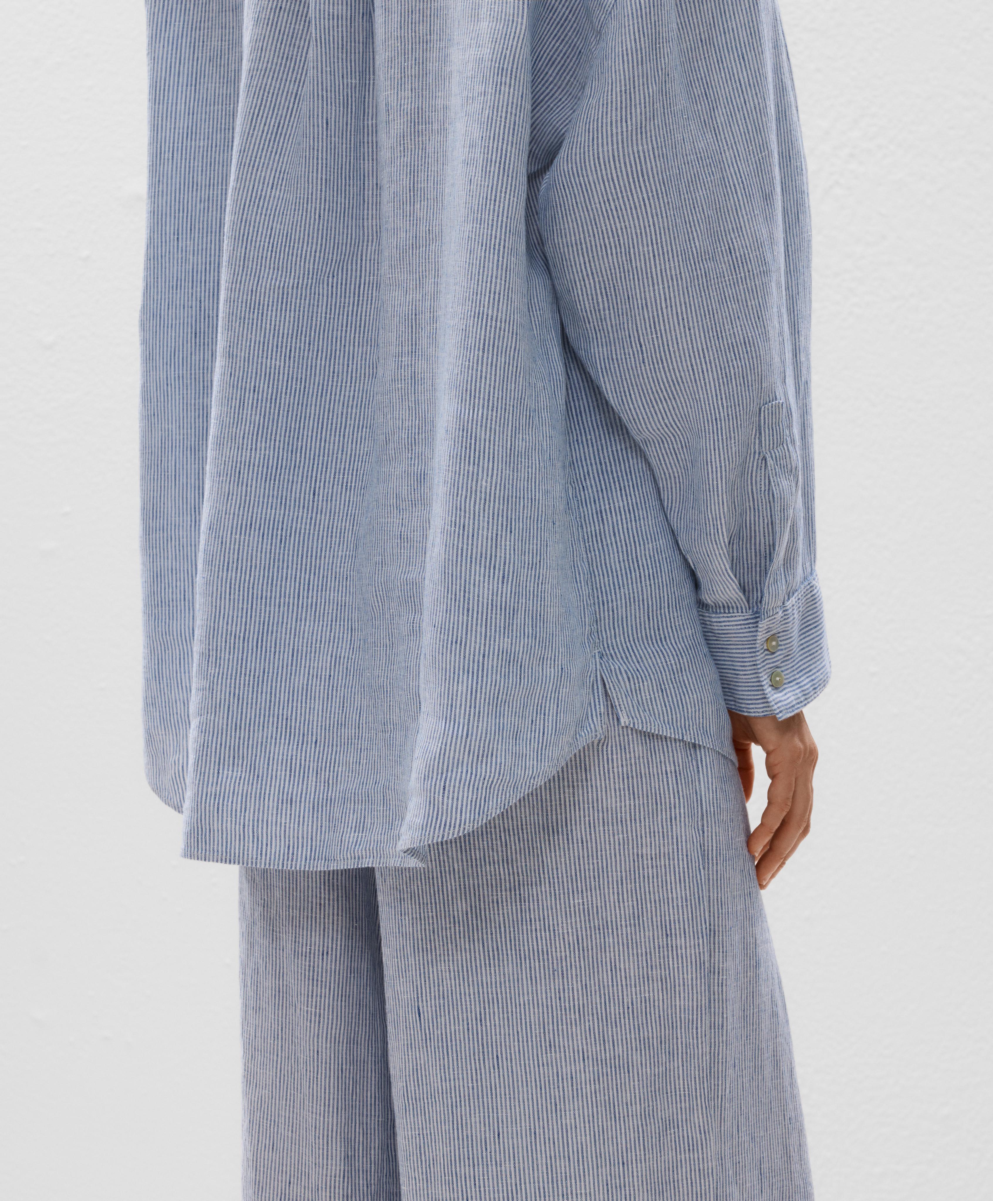 100% linen relaxed striped shirt 4 100% linen relaxed striped shirt