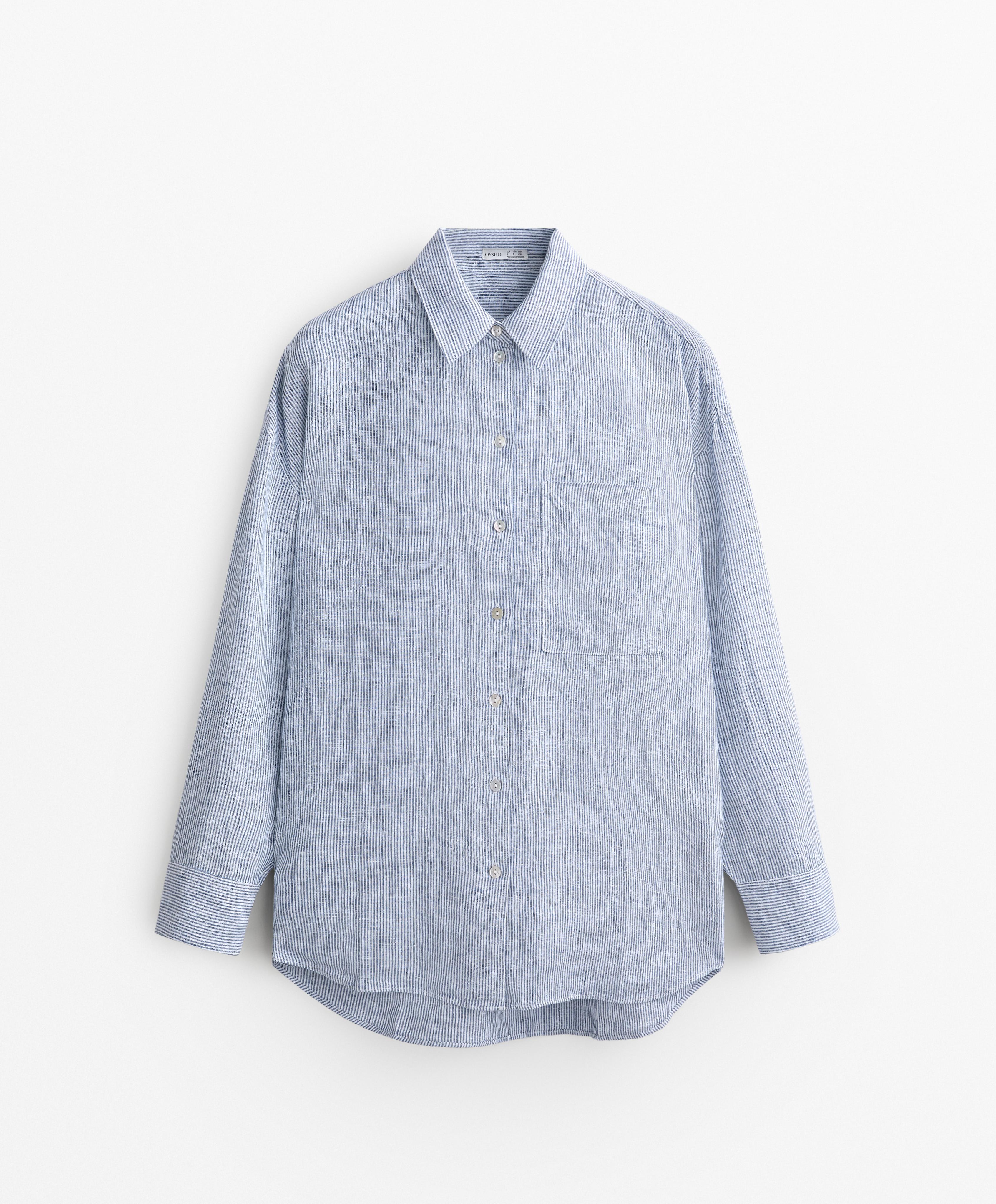 100% linen relaxed striped shirt 7 100% linen relaxed striped shirt