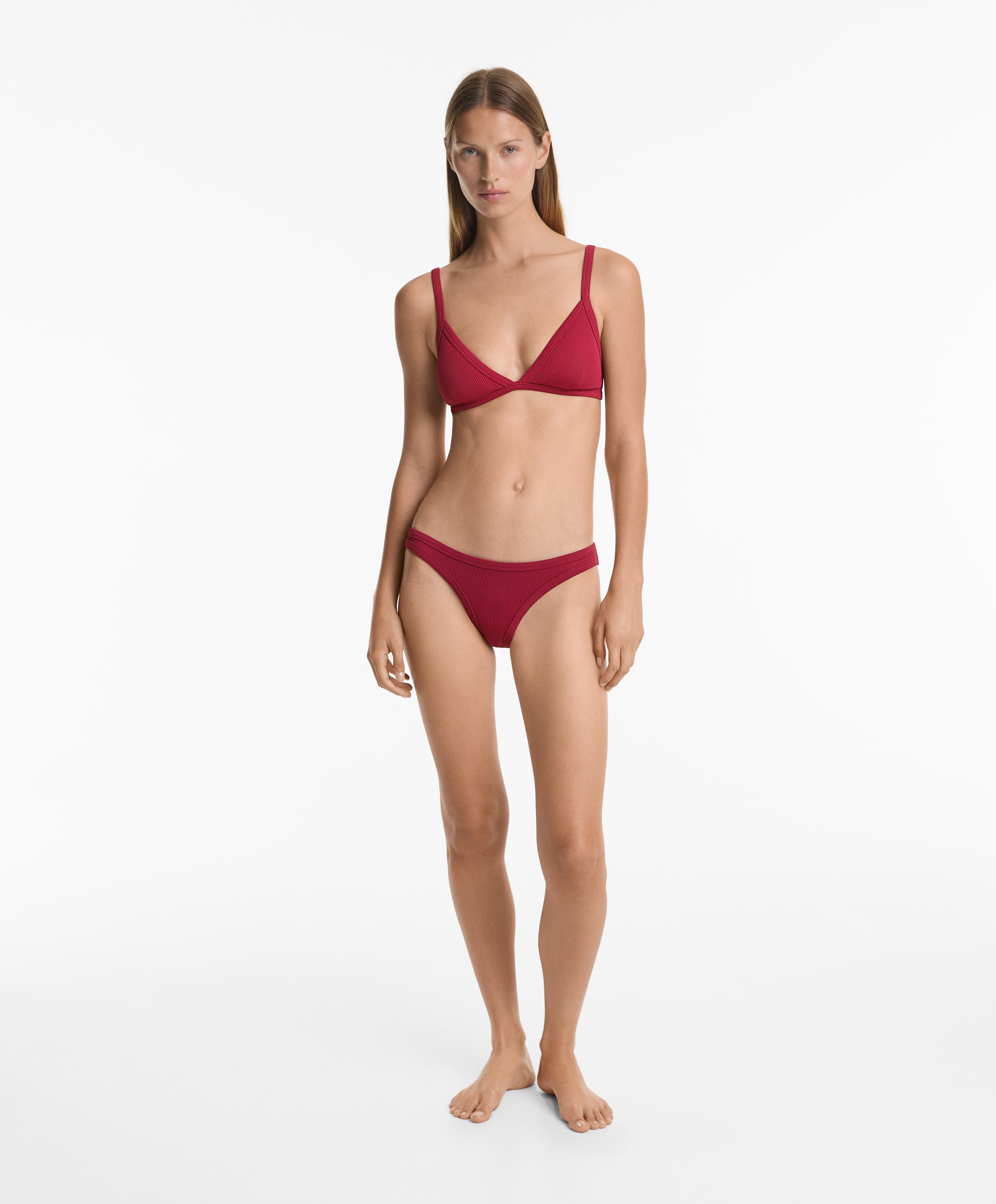Ribbed U-cut medium bikini bottoms