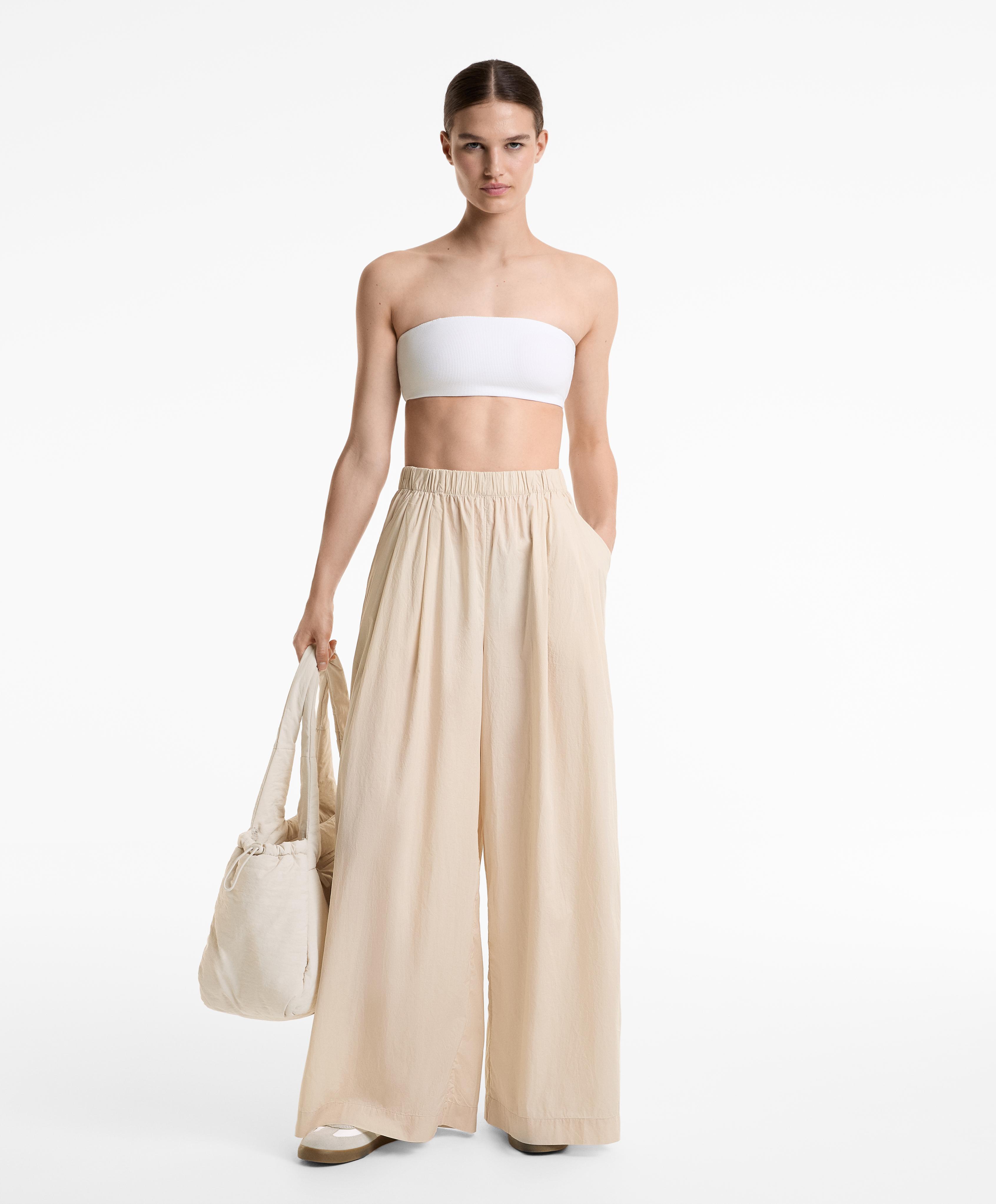 100% cotton poplin wide-leg trousers 3 100% cotton poplin wide-leg trousers