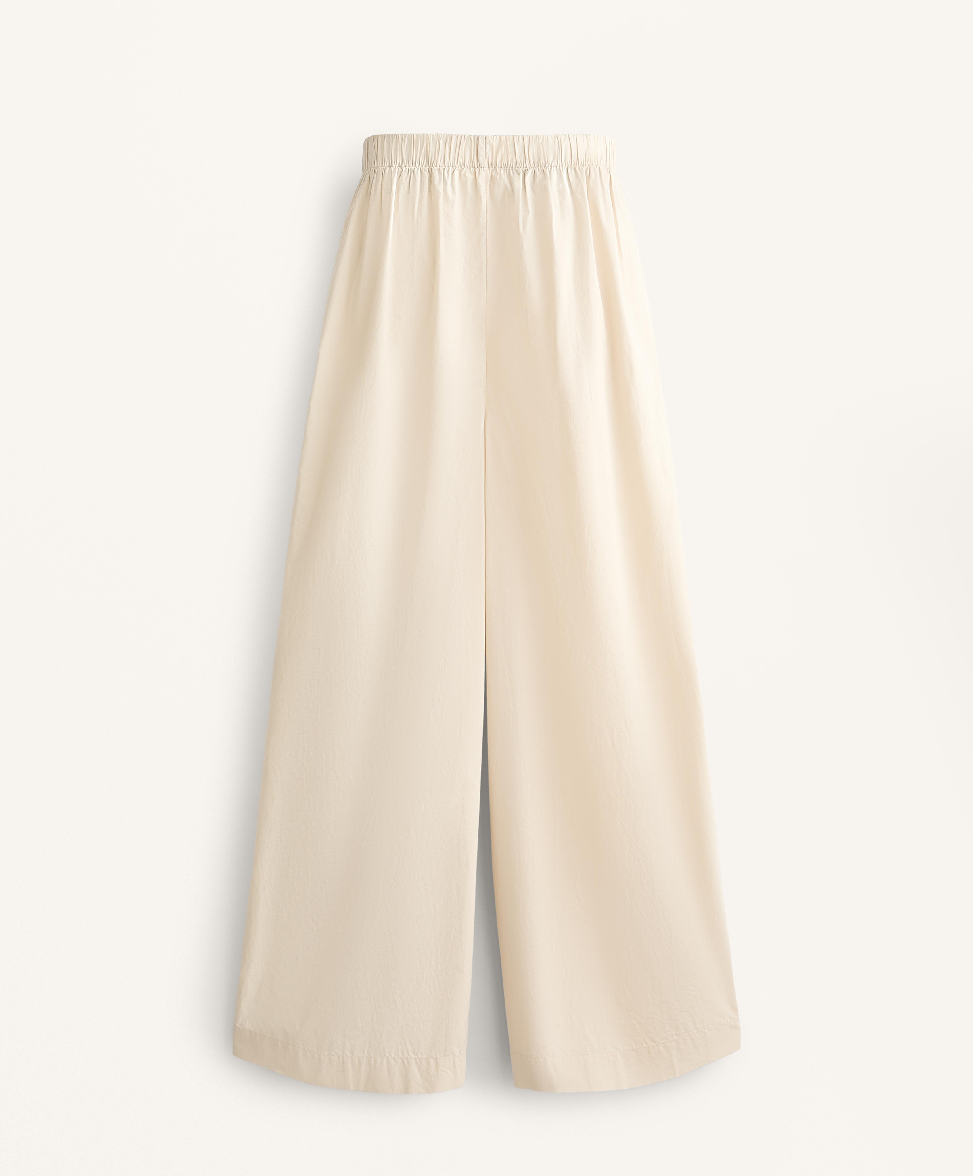 100% cotton poplin wide-leg trousers 5 100% cotton poplin wide-leg trousers