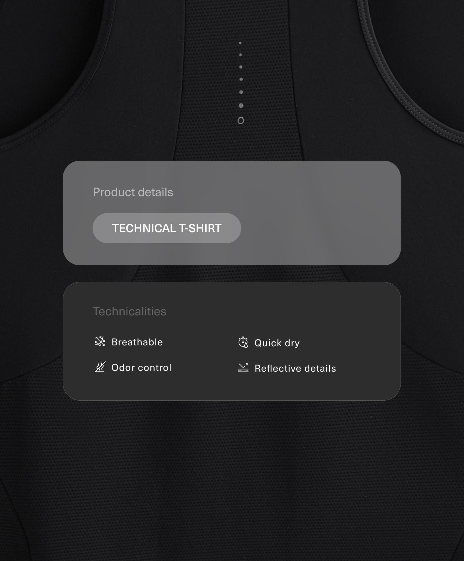 Technical sleeveless T-shirt