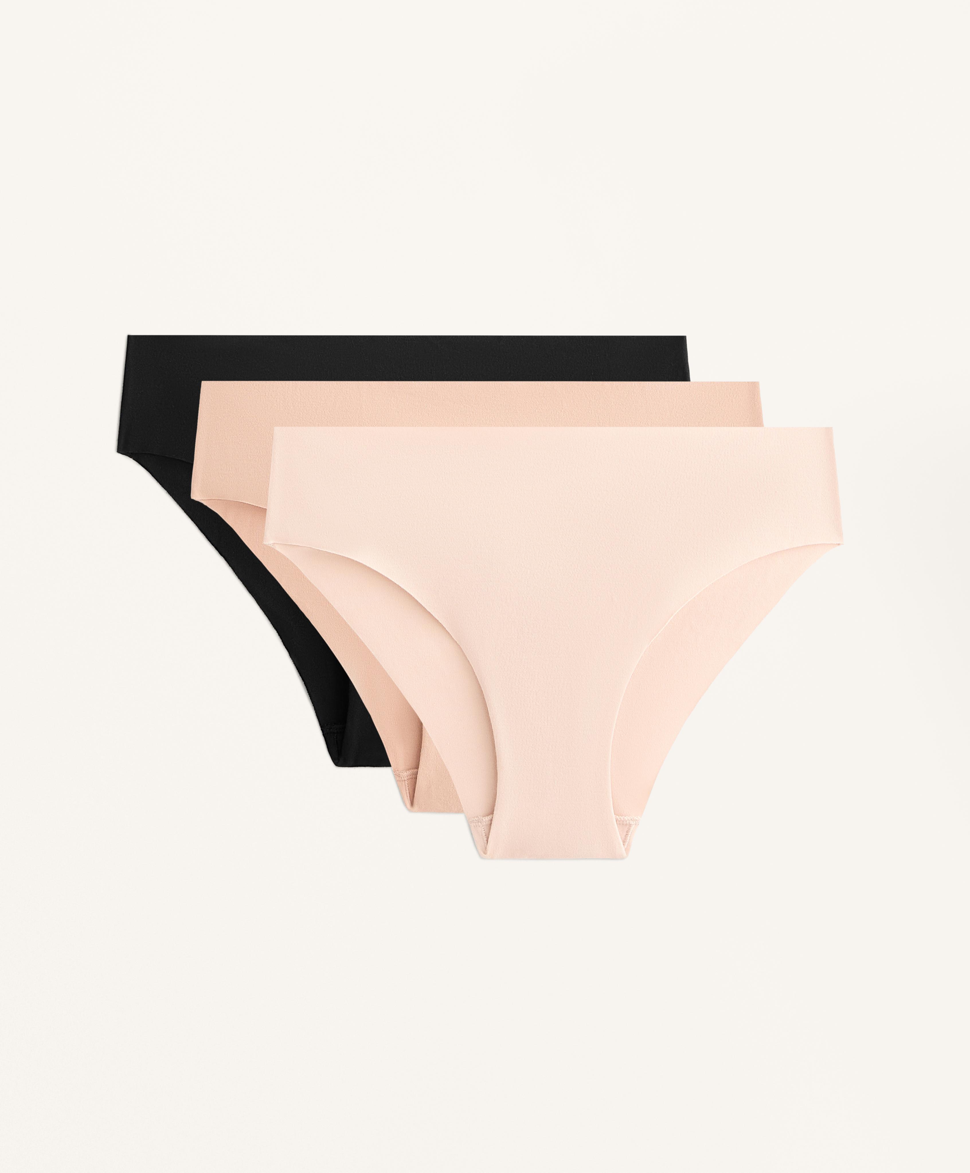 3 invisible cotton blend classic briefs