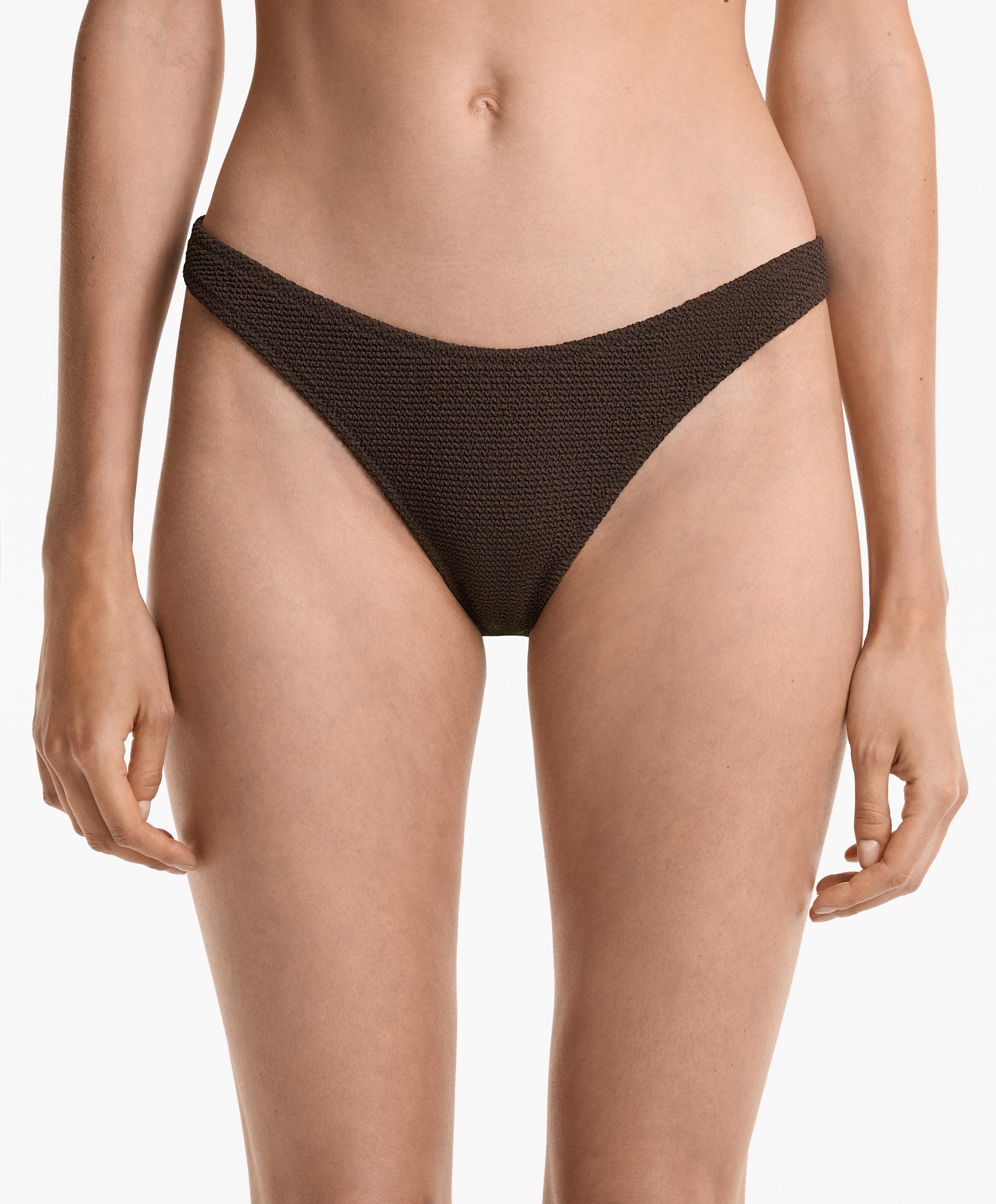 Crinkle U-cut medium bikini bottoms