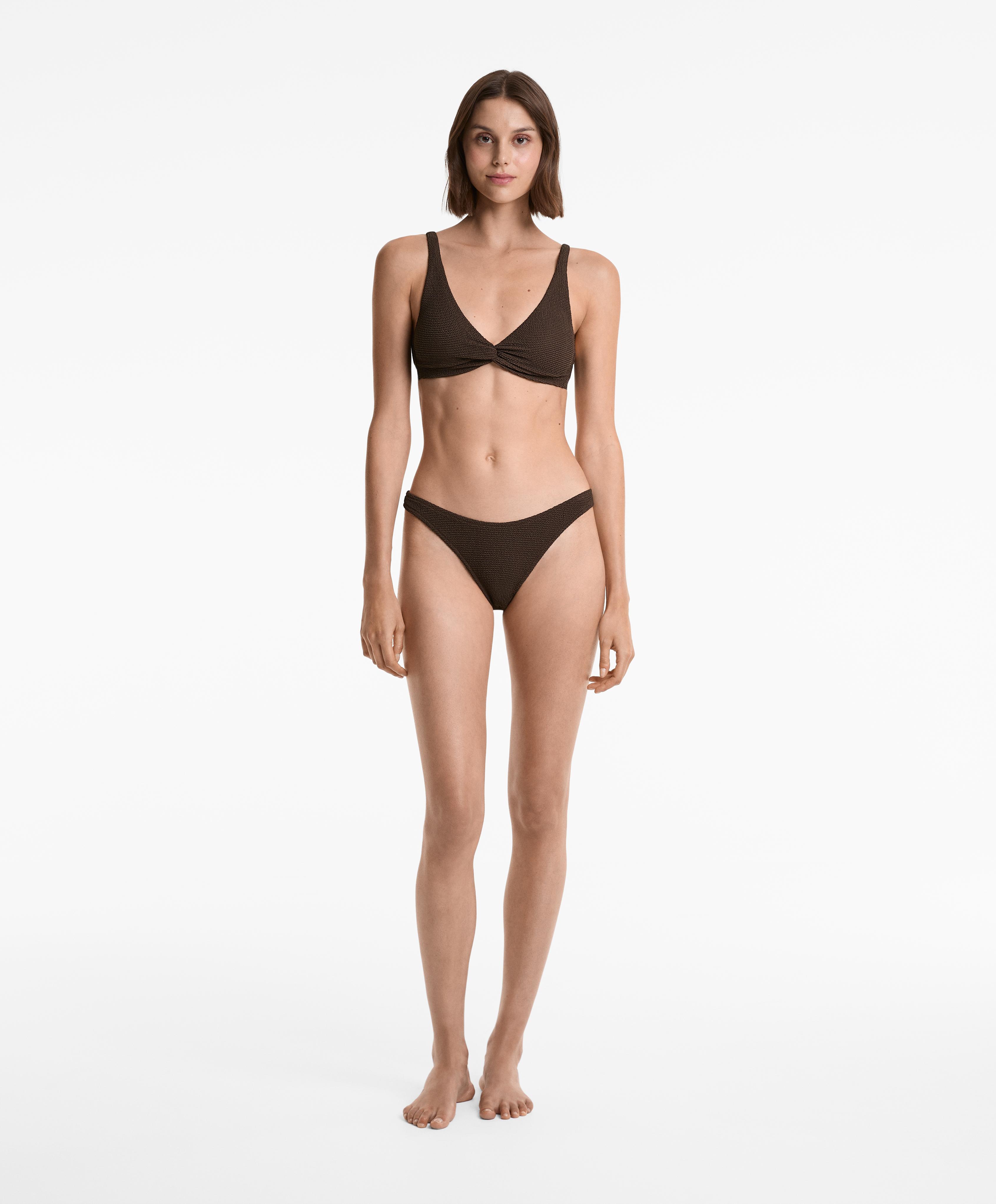 Crinkle U-cut medium bikini bottoms