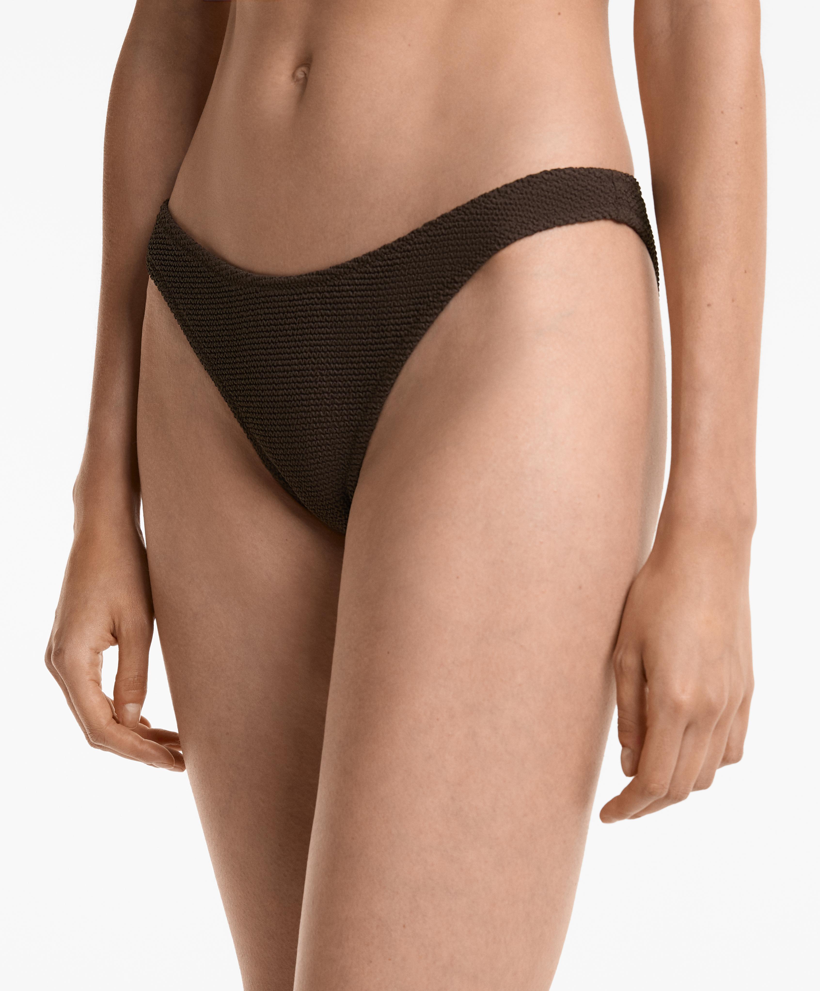 Crinkle U-cut medium bikini bottoms