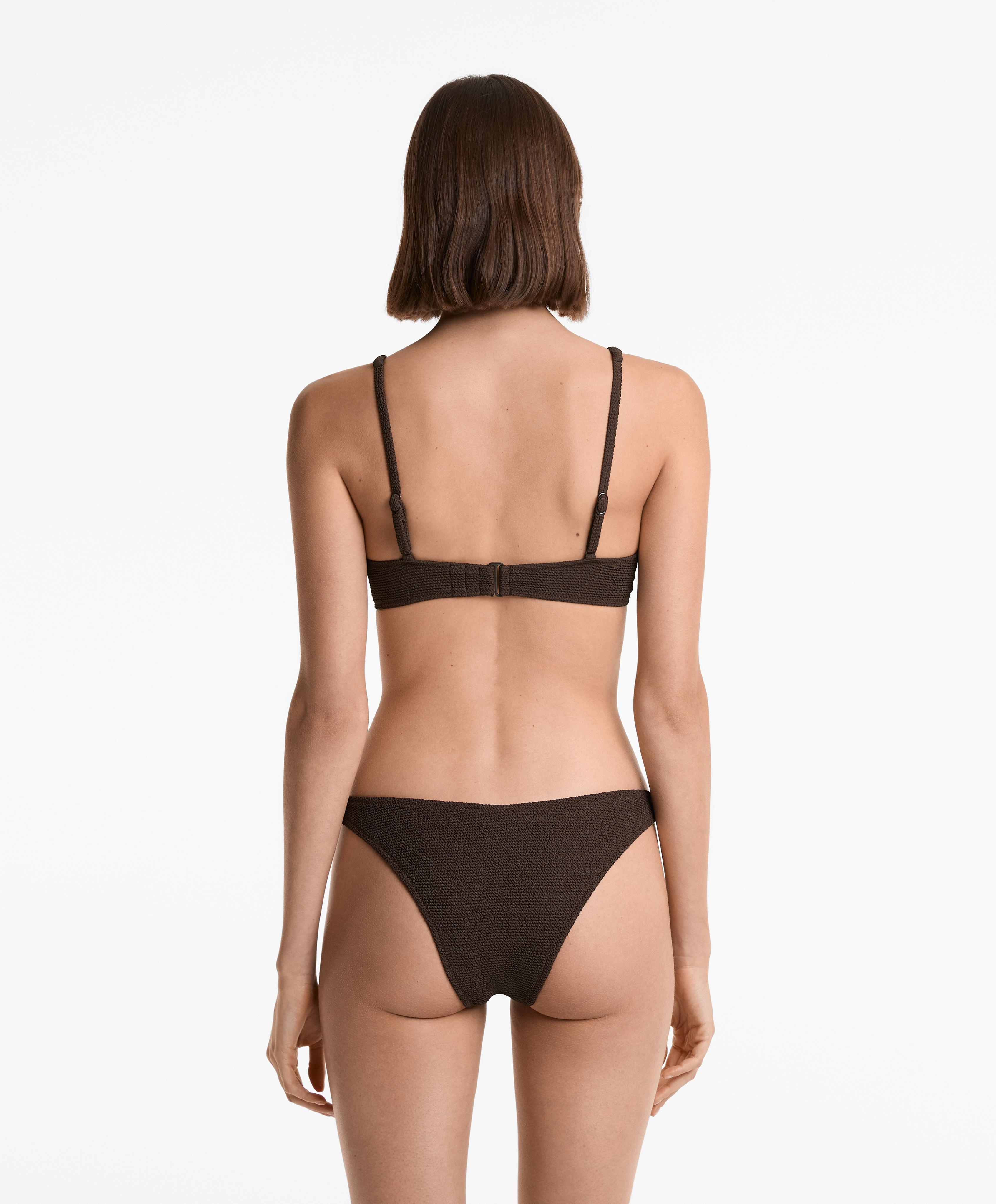 Crinkle U-cut medium bikini bottoms