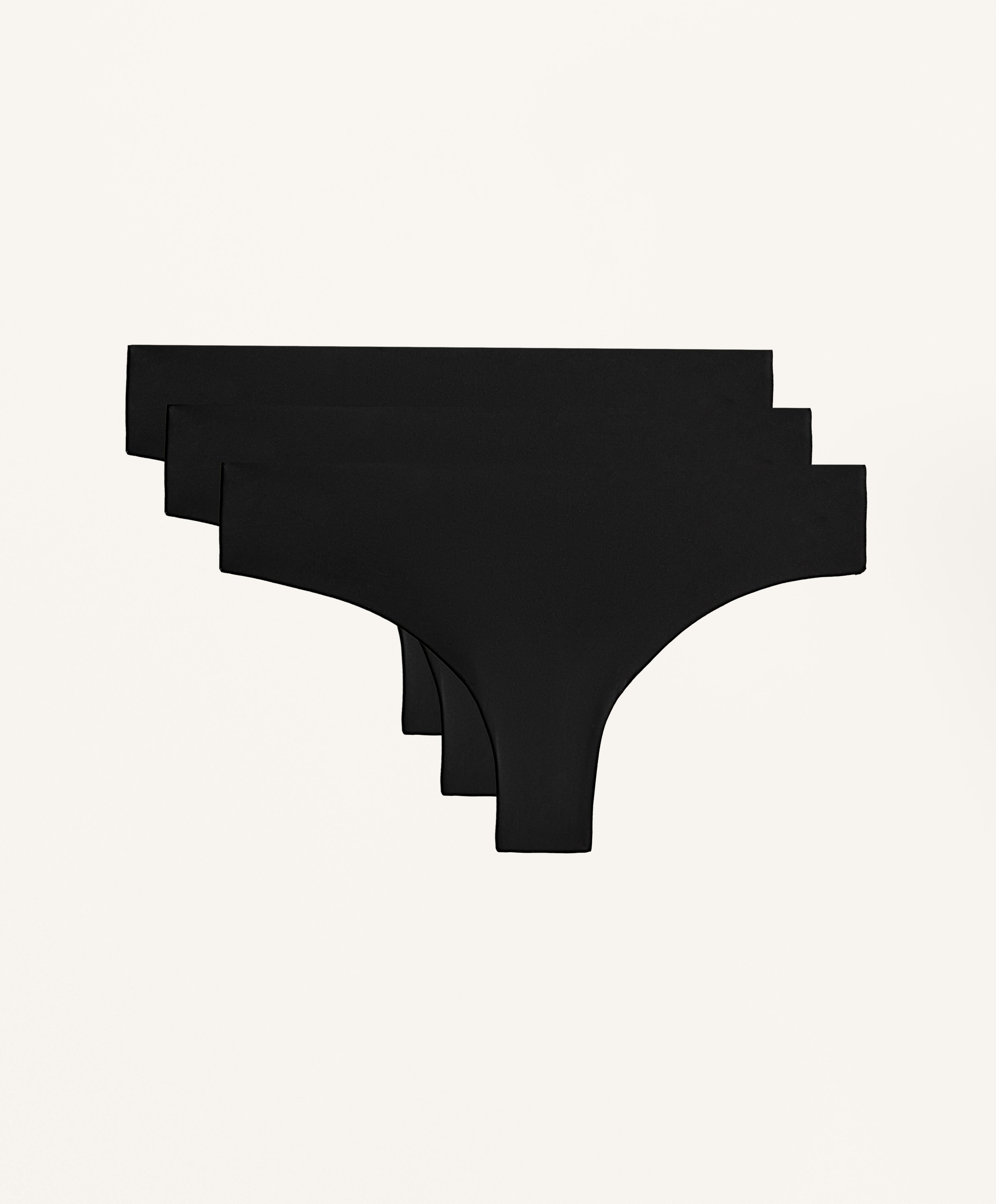 3 invisible polyamide blend cheeky Brazilian briefs