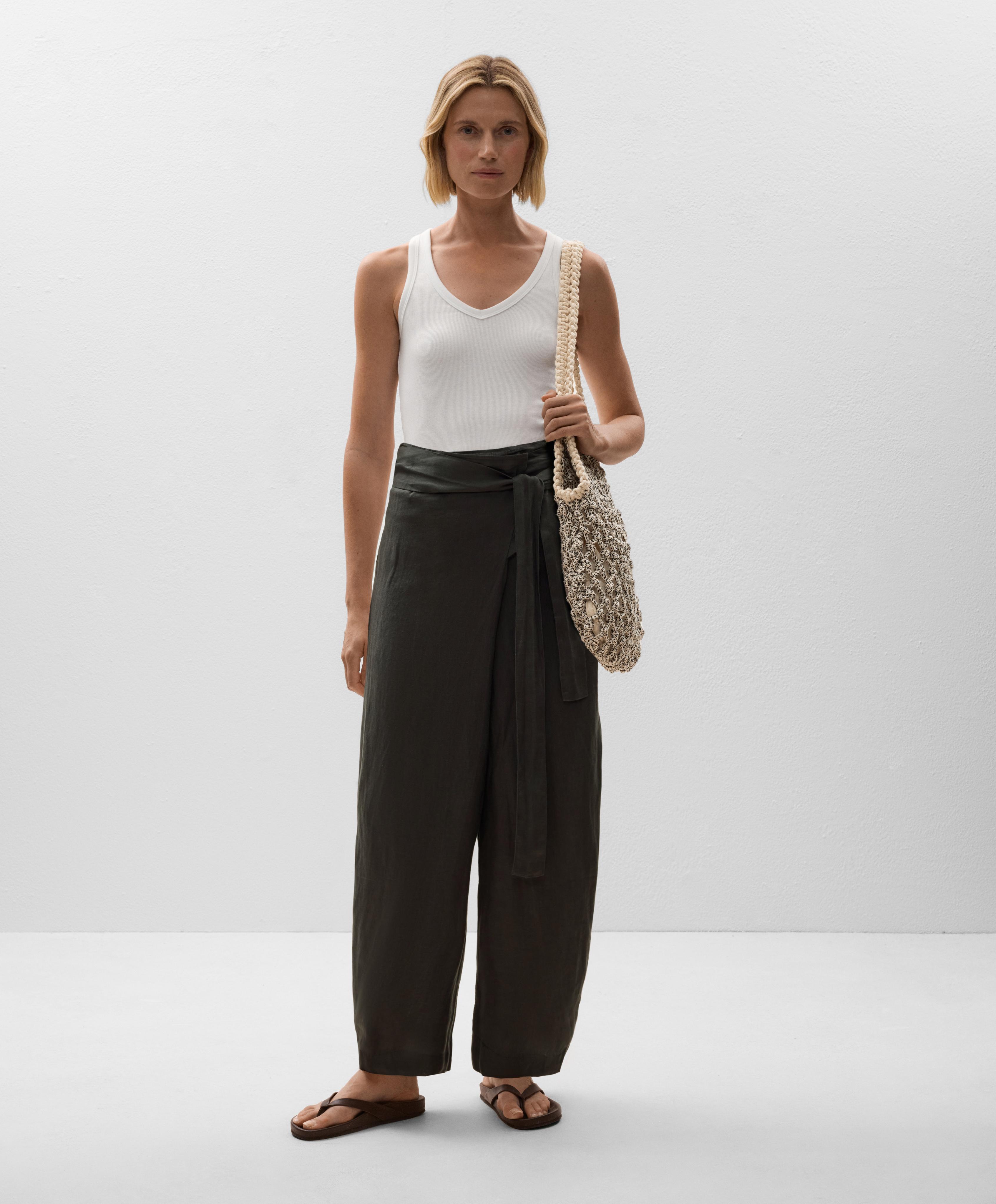 100% linen crossover balloon trousers 4 100% linen crossover balloon trousers