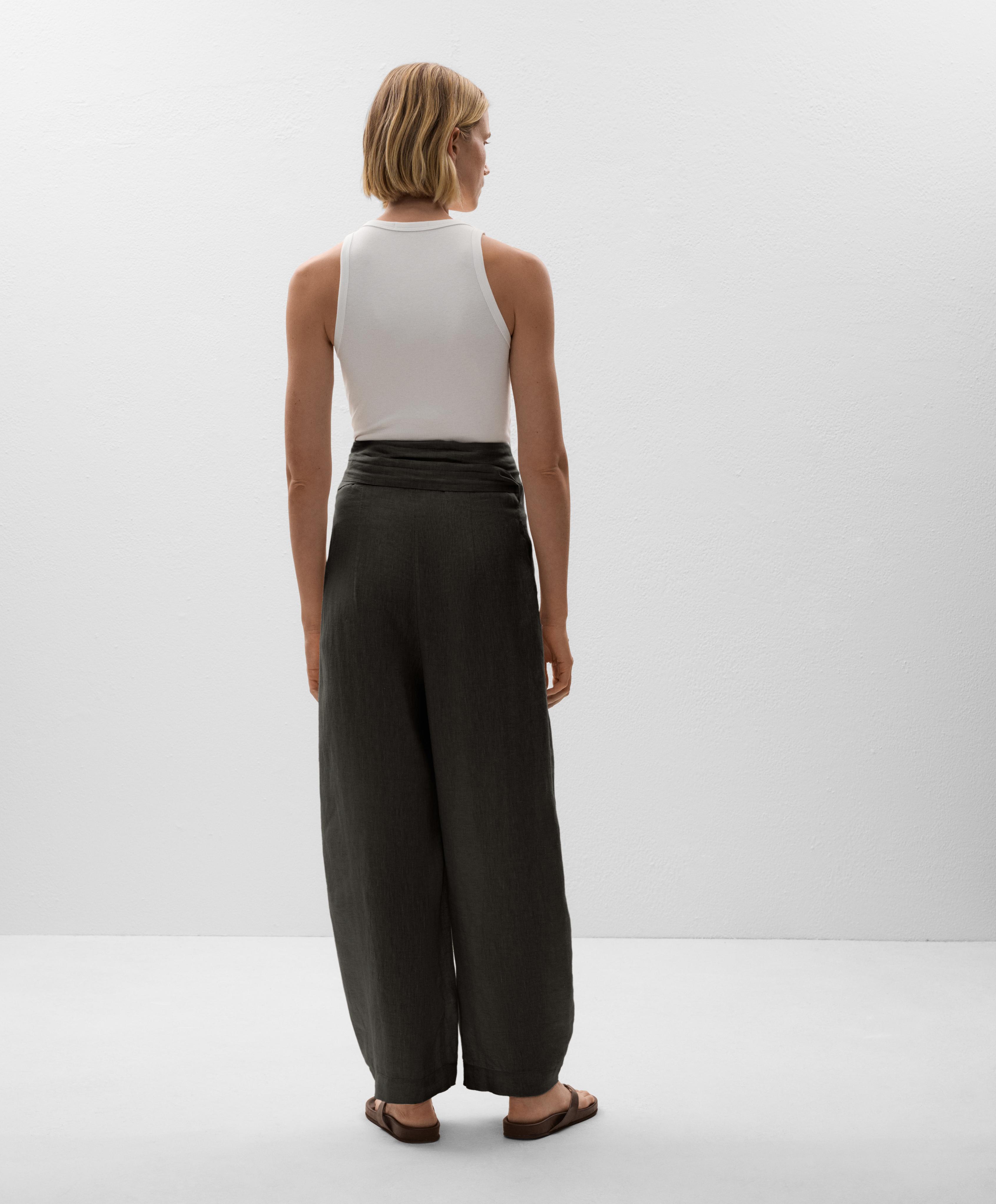100% linen crossover balloon trousers 5 100% linen crossover balloon trousers