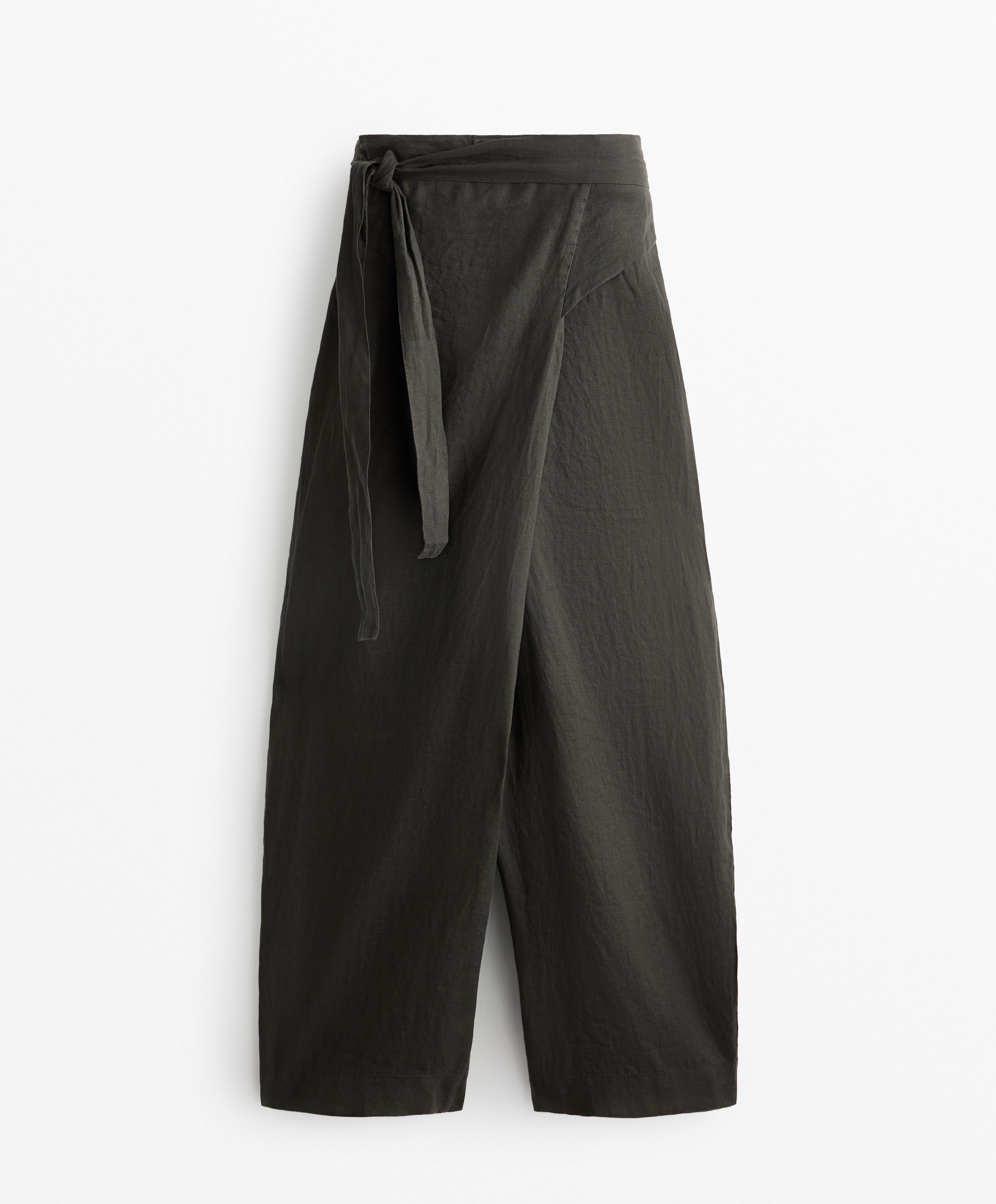 100% linen crossover balloon trousers 6 100% linen crossover balloon trousers