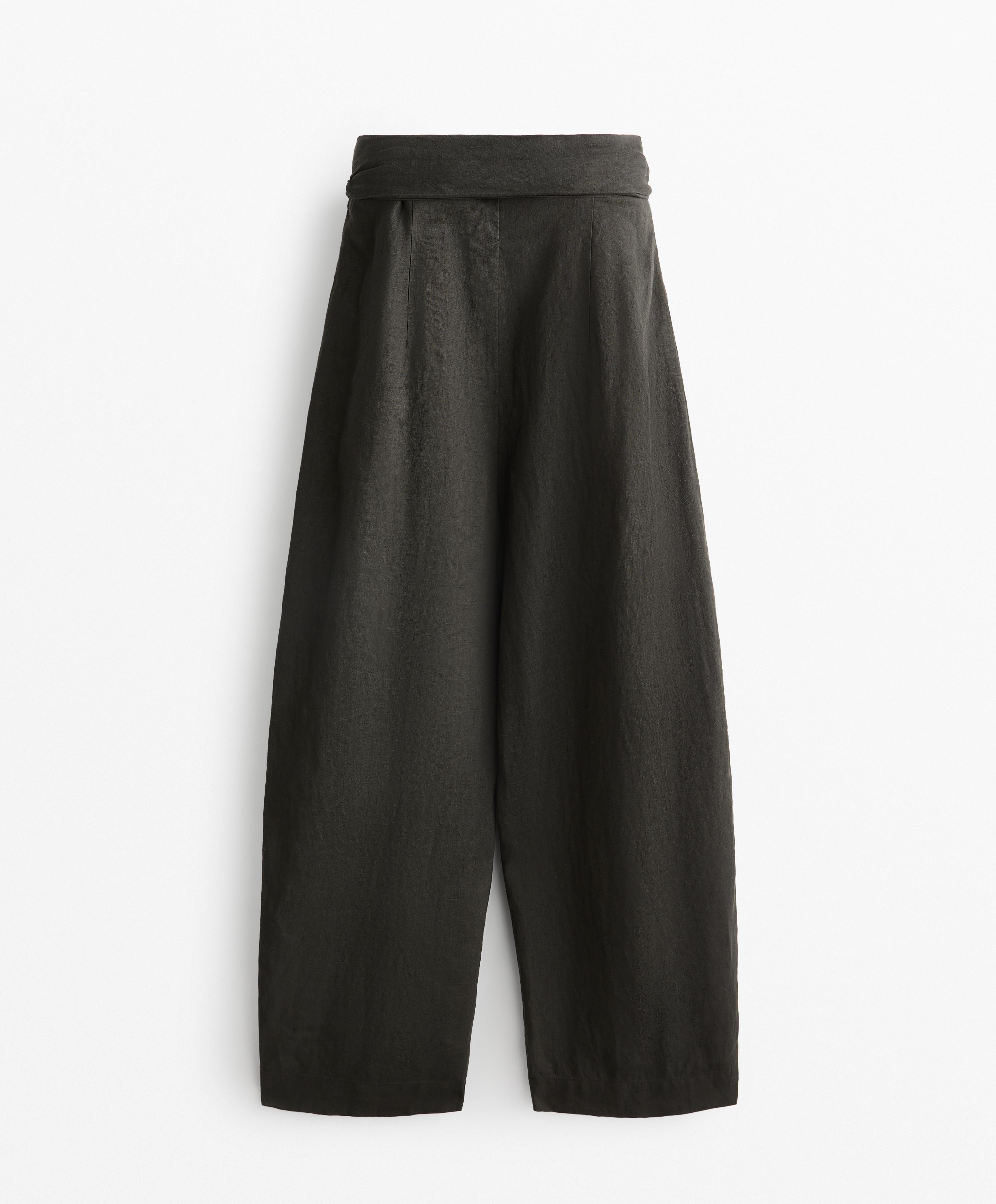 100% linen crossover balloon trousers 7 100% linen crossover balloon trousers
